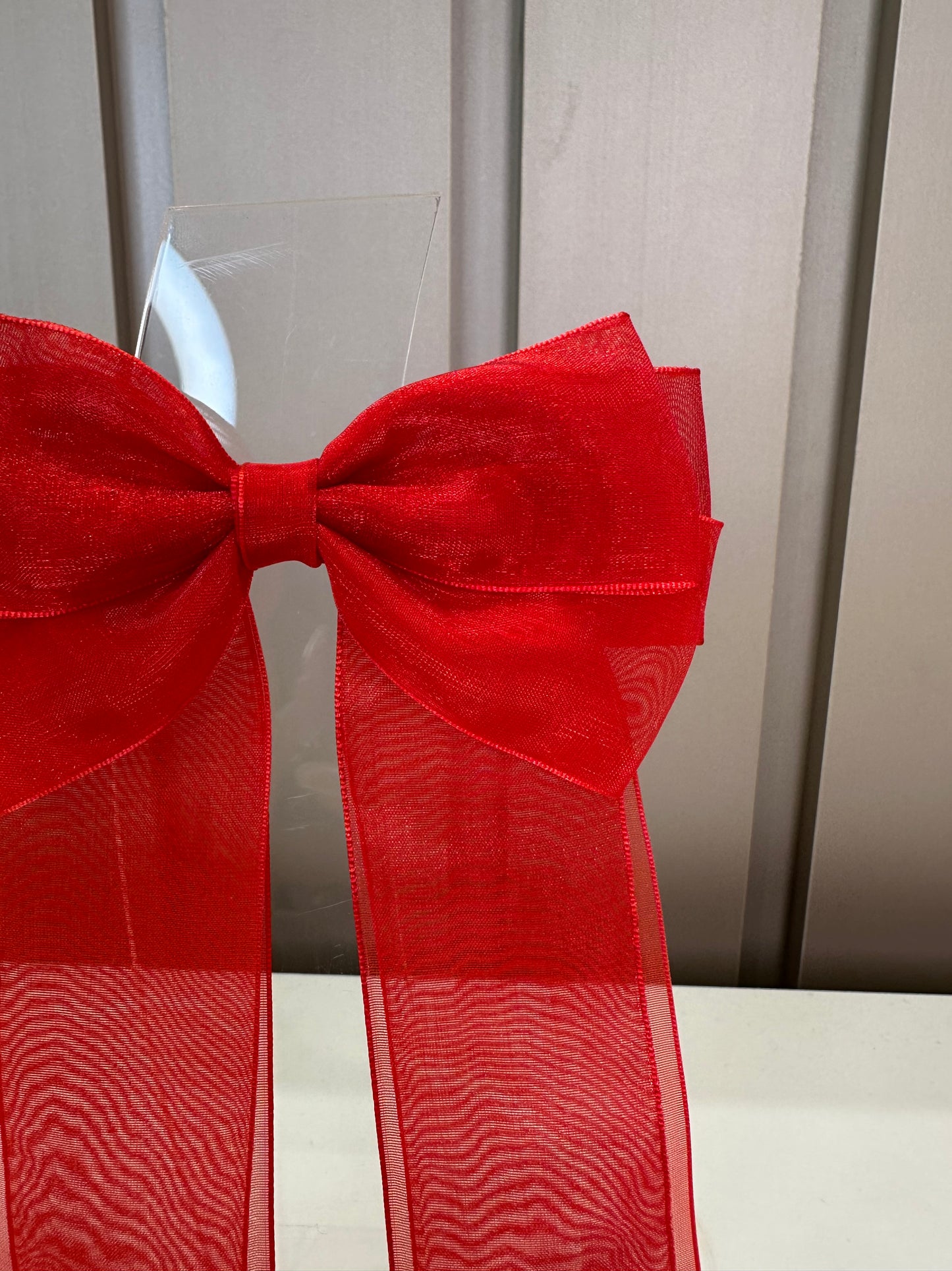 Laço Infantil Special Alongado All Organza Vermelho - Gracia PRÉ-VENDA