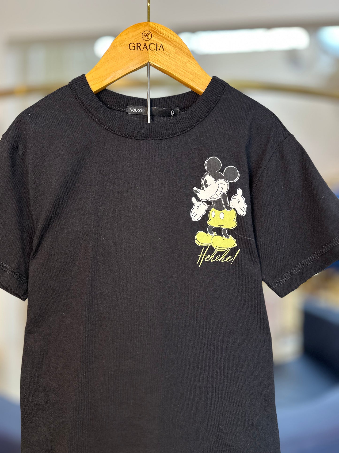 Conjunto Infantil T-Shirt Mickey e Bermuda Verde Melão - Youccie