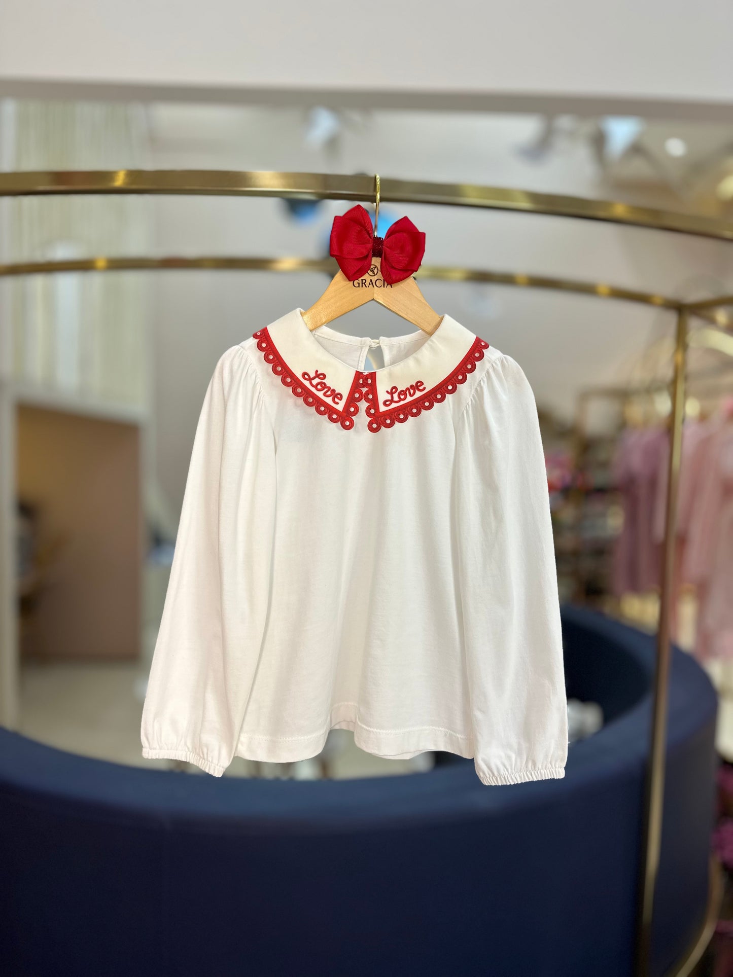 Camisa Infantil de Algodão com Gola LOVE - Beabá
