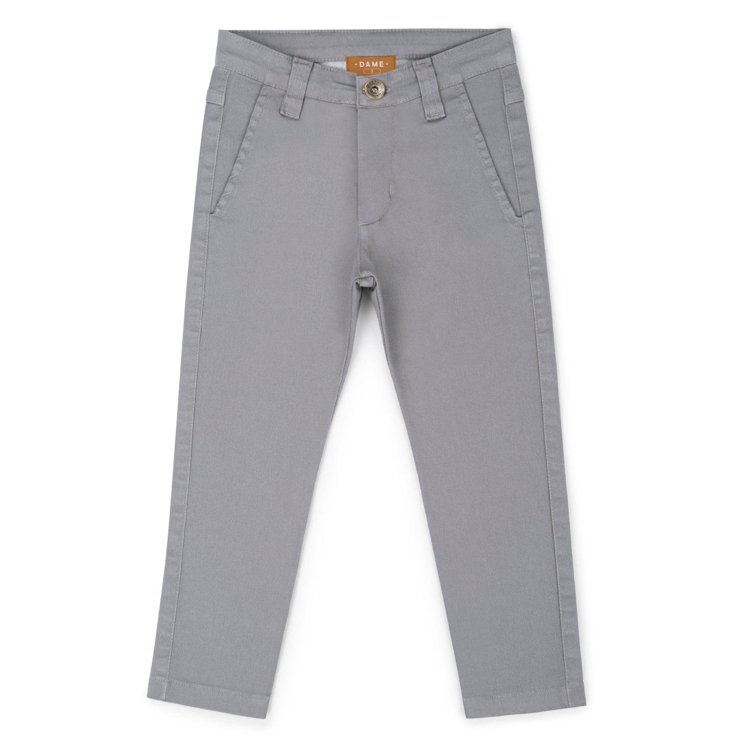 Calça social skinny de sarja cinza - Dame - Gracia