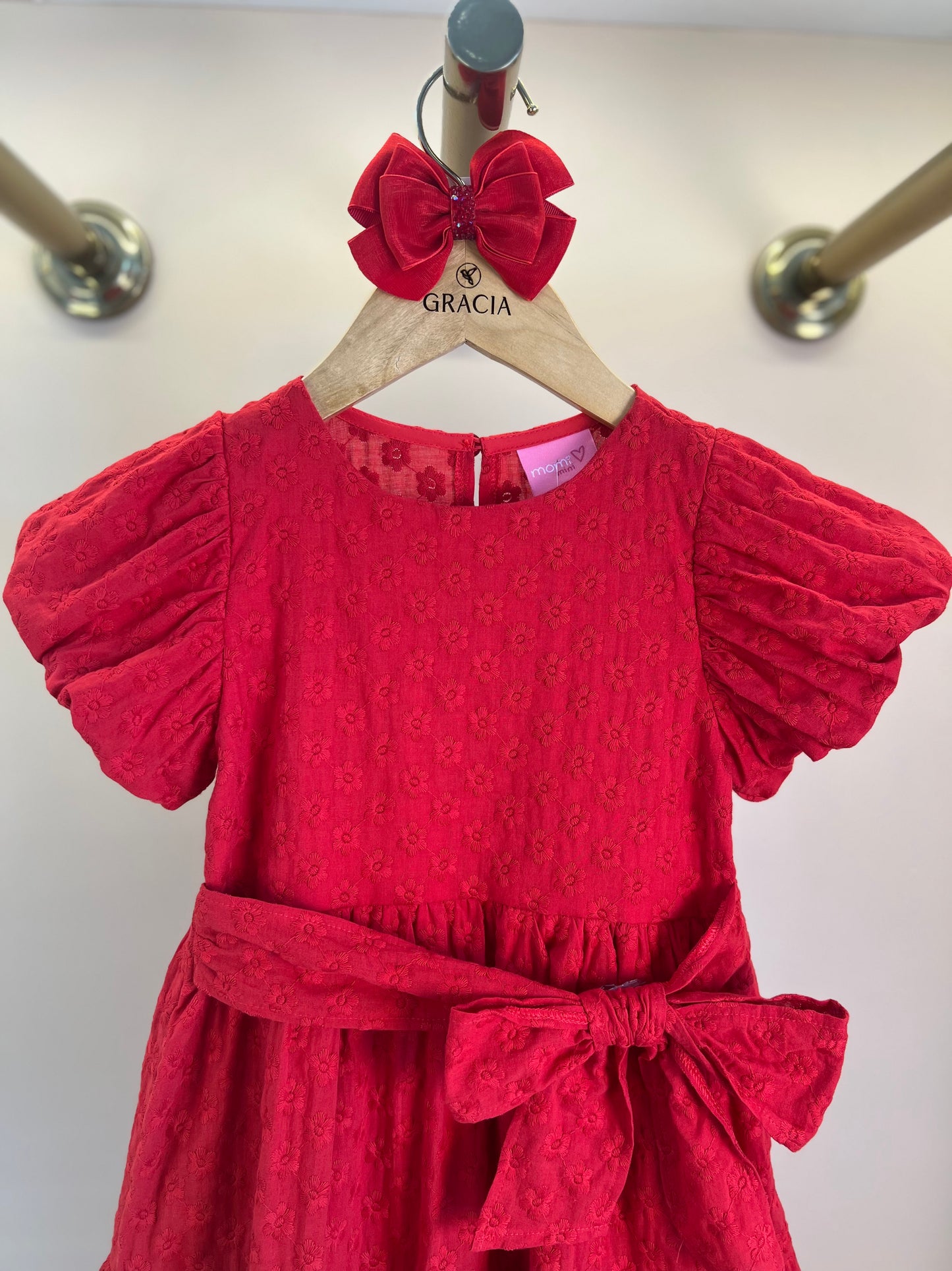 Vestido Infantil Mangas Balonê Laise - Momi