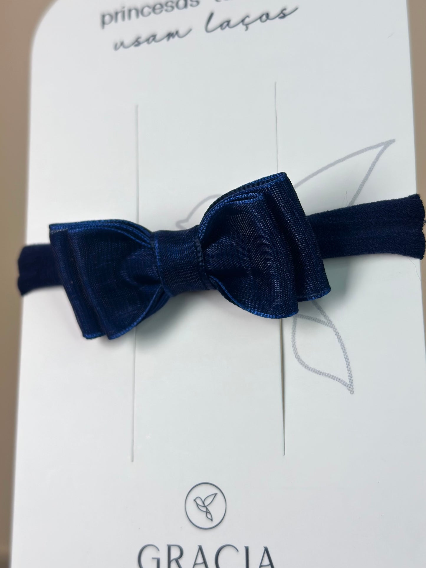 Faixinha Bebê Special Organza Marinho - Gracia