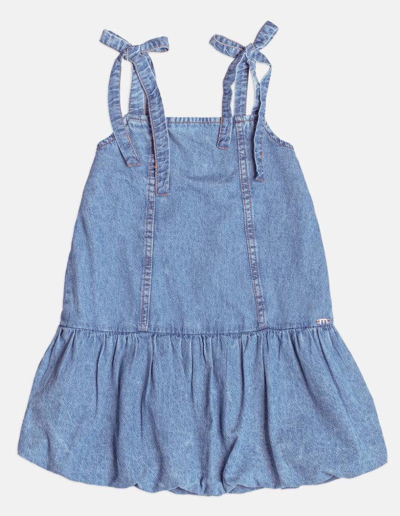Salopete Infantil Jeans Saia Balonê - Momi