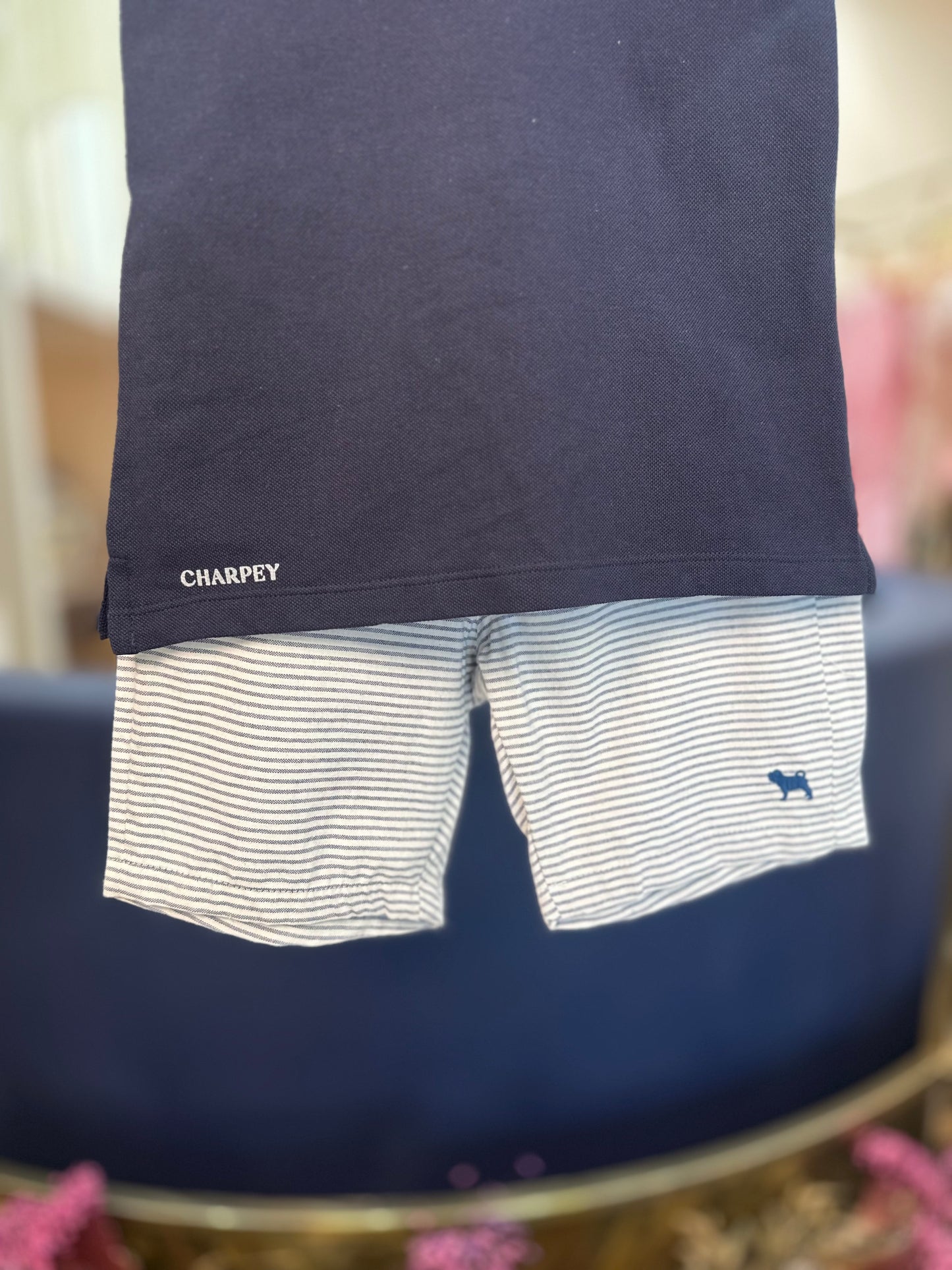 Conjunto Infantil Camisa Marinho e Bermuda de Sarja - Charpey