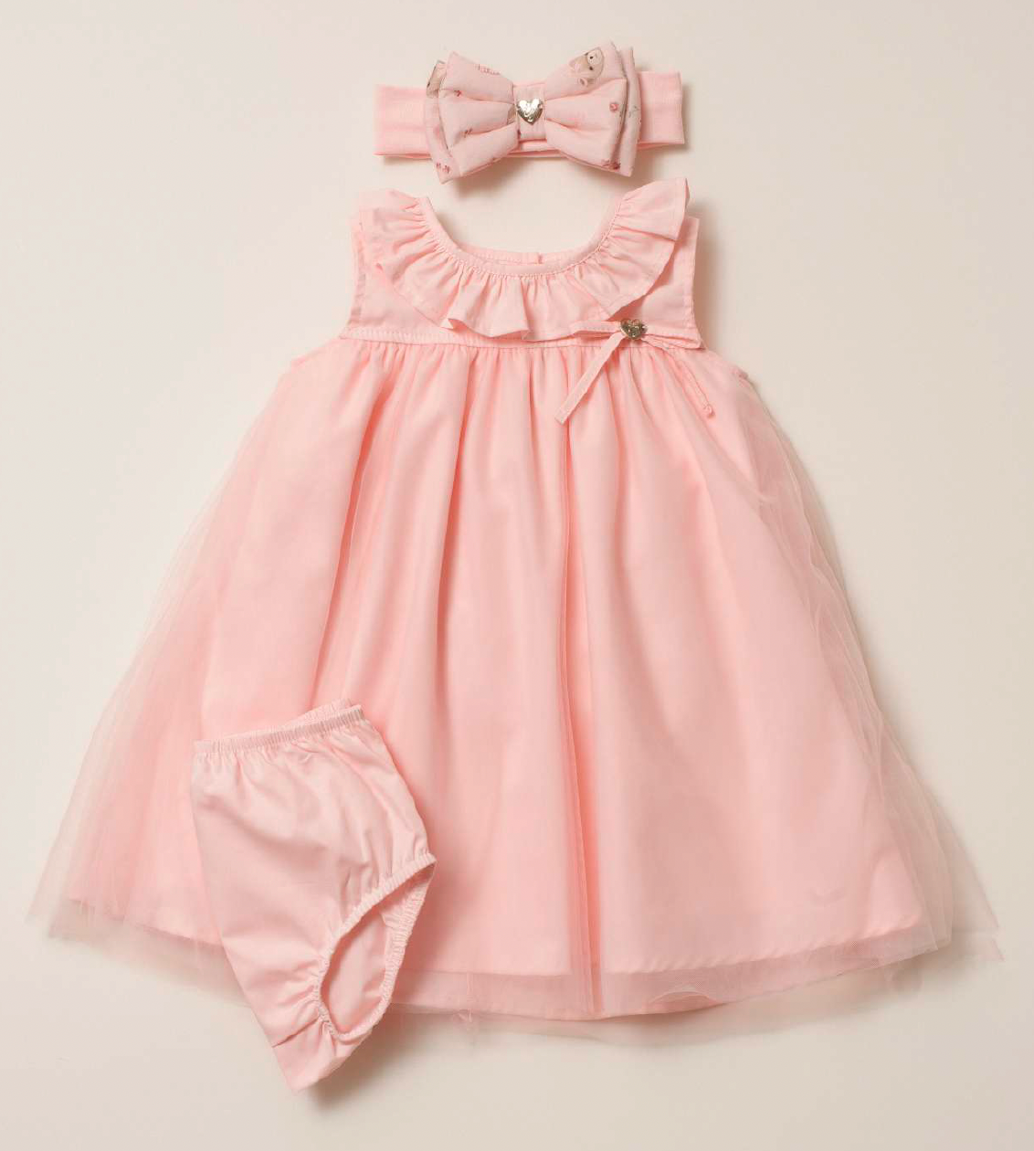 Vestido Bebê de Algodão Tule Princesa - P Mini por Pituchinhus