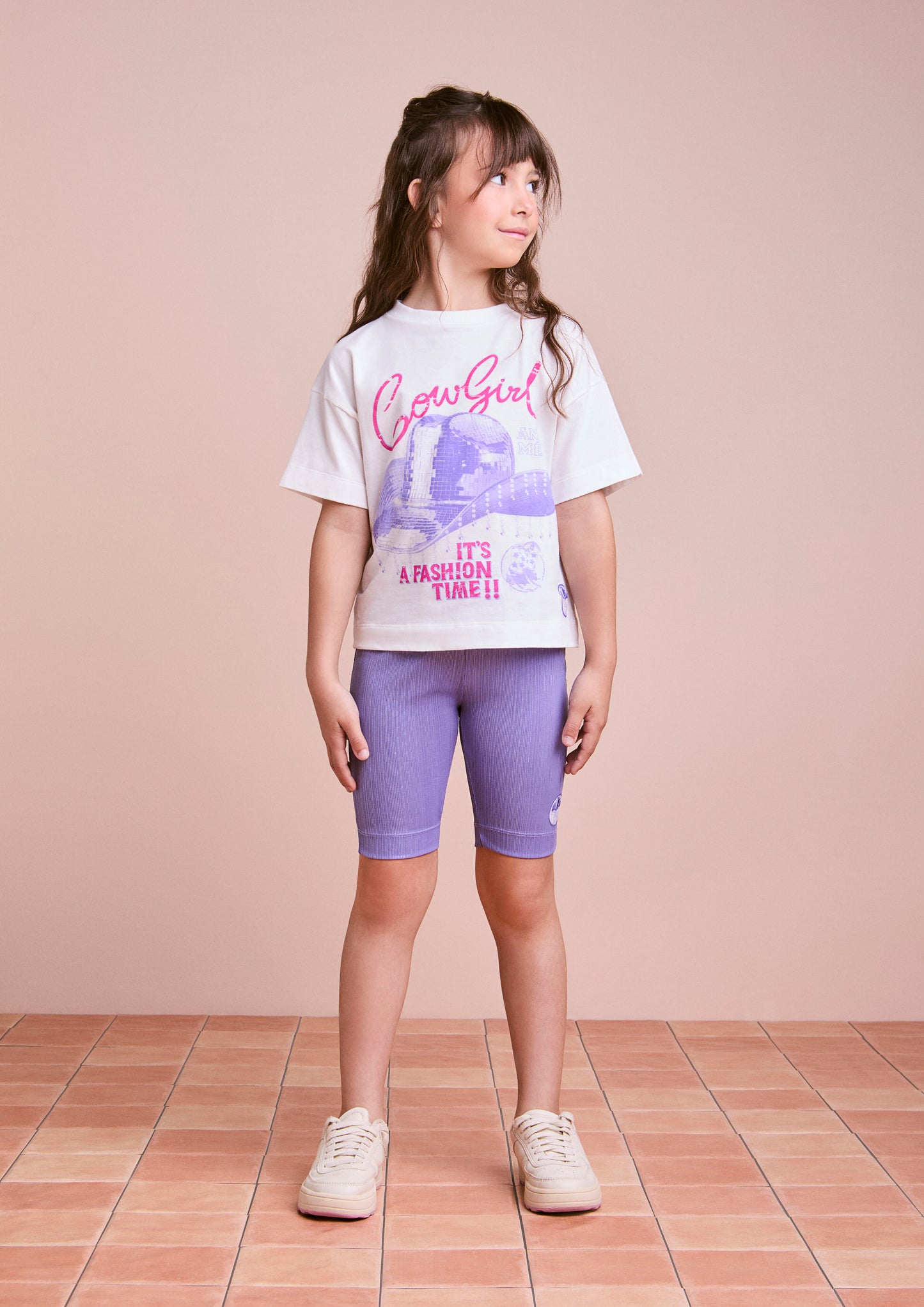 Conjunto Infantil Blusa e Bermuda Summer Collection Lilás - Animê
