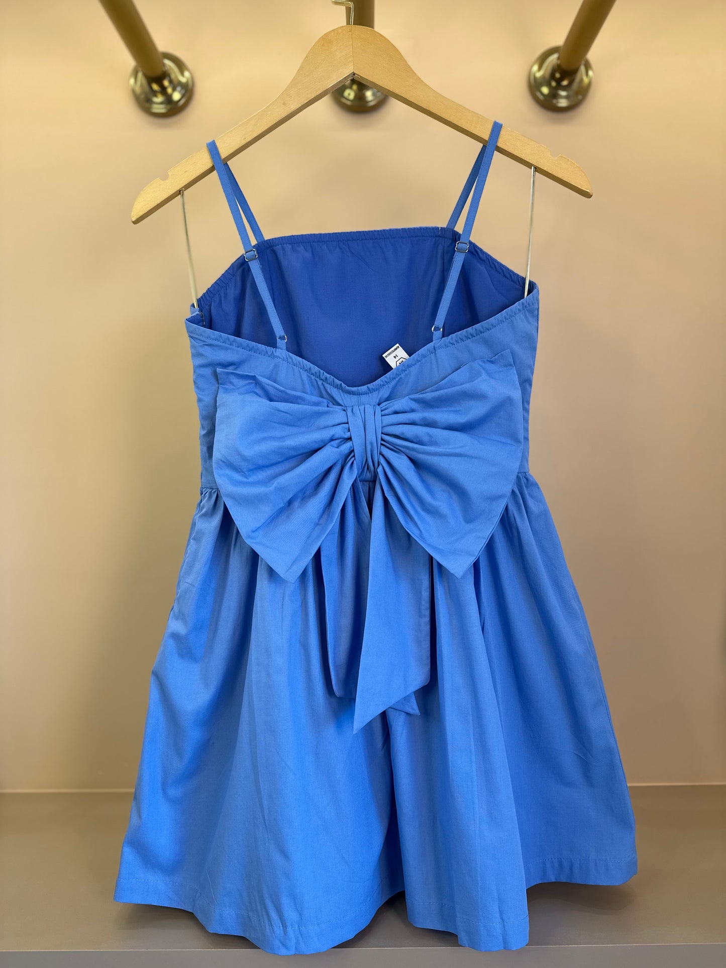 Vestido Teen Laço Costas Blue - Two In