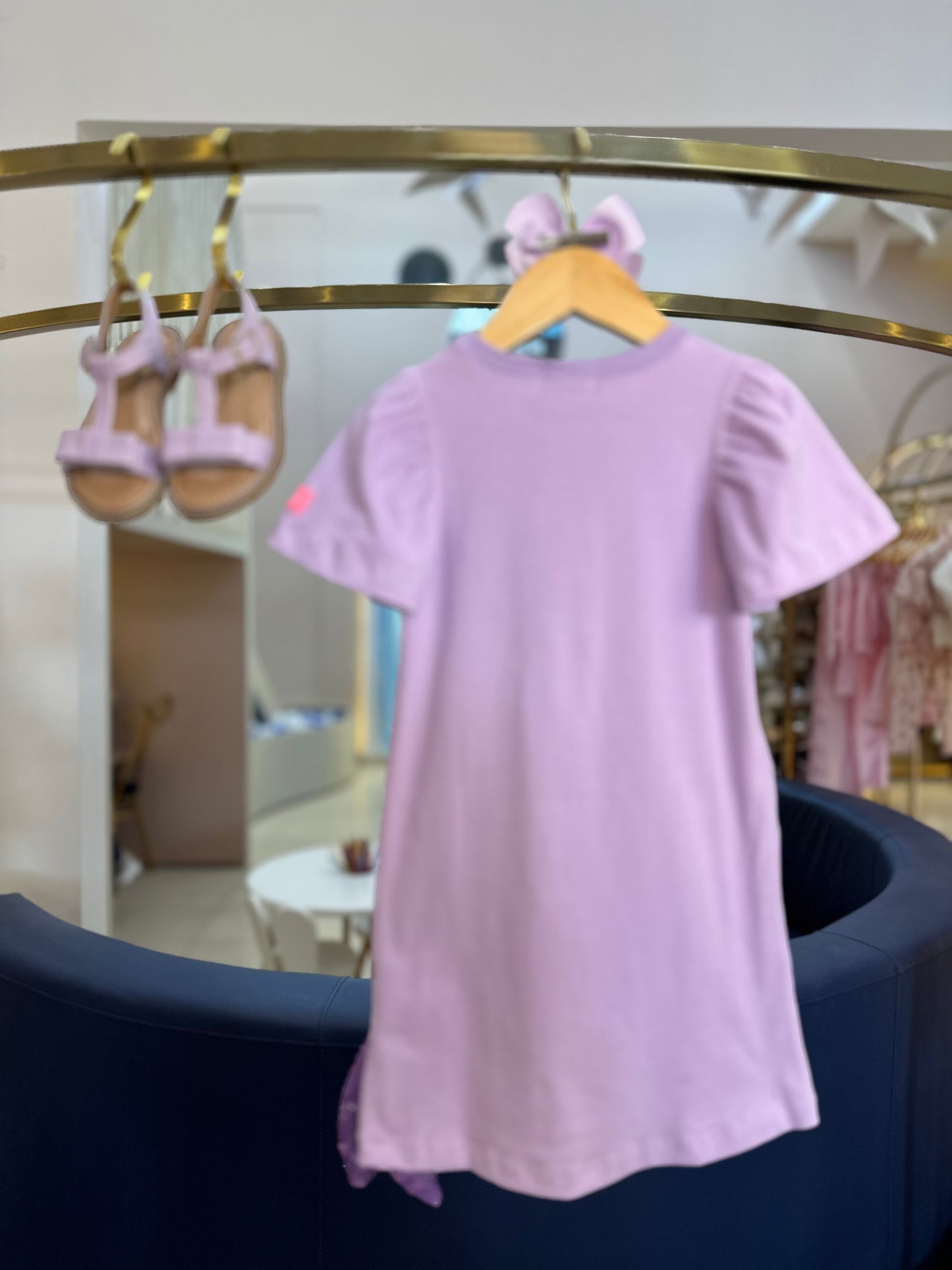 Vestido Infantil Pequena Sereia Lavanda - Momi