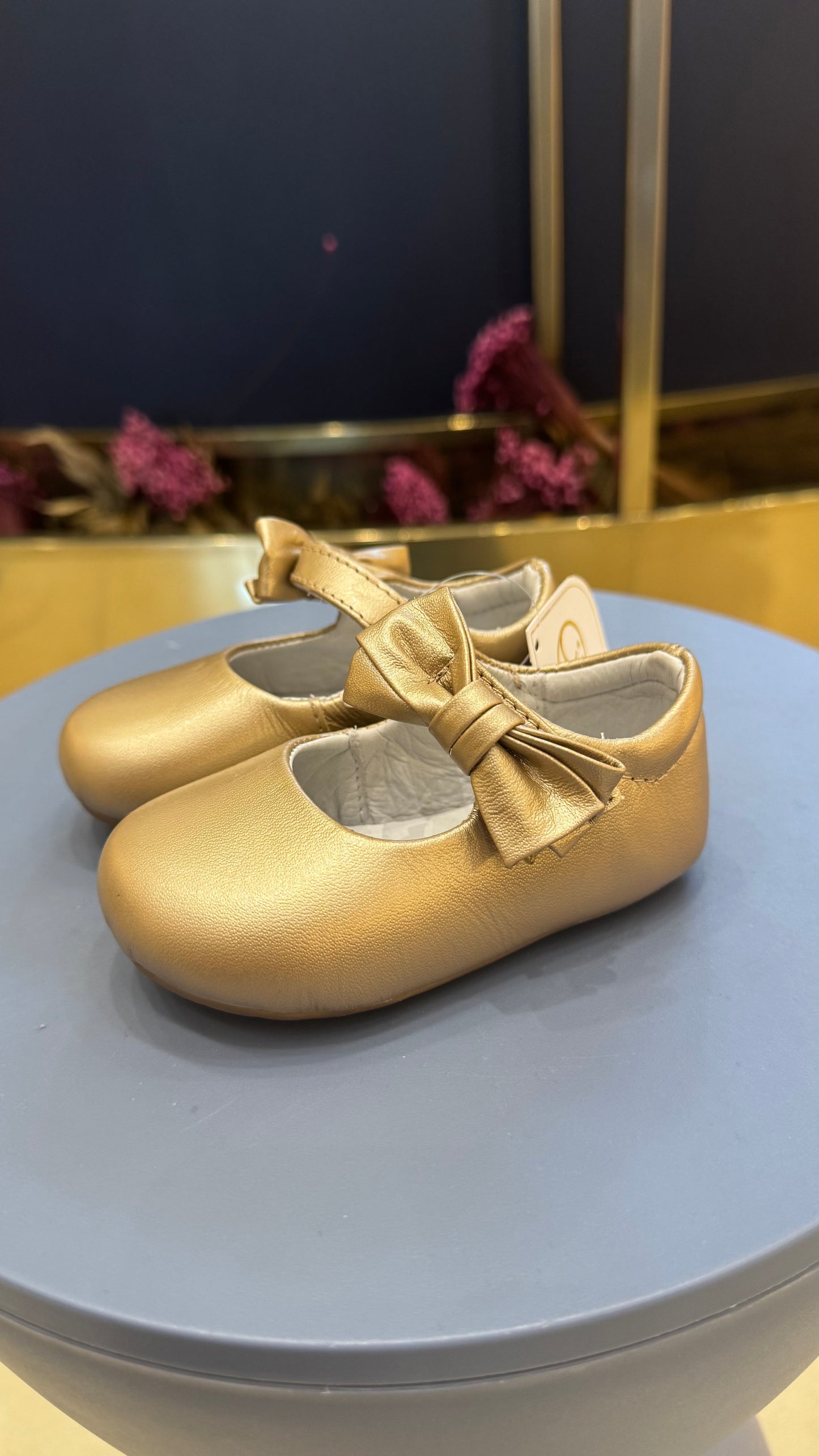 Sapatilha Bebê Clássica Glitter Champagne - Gambo