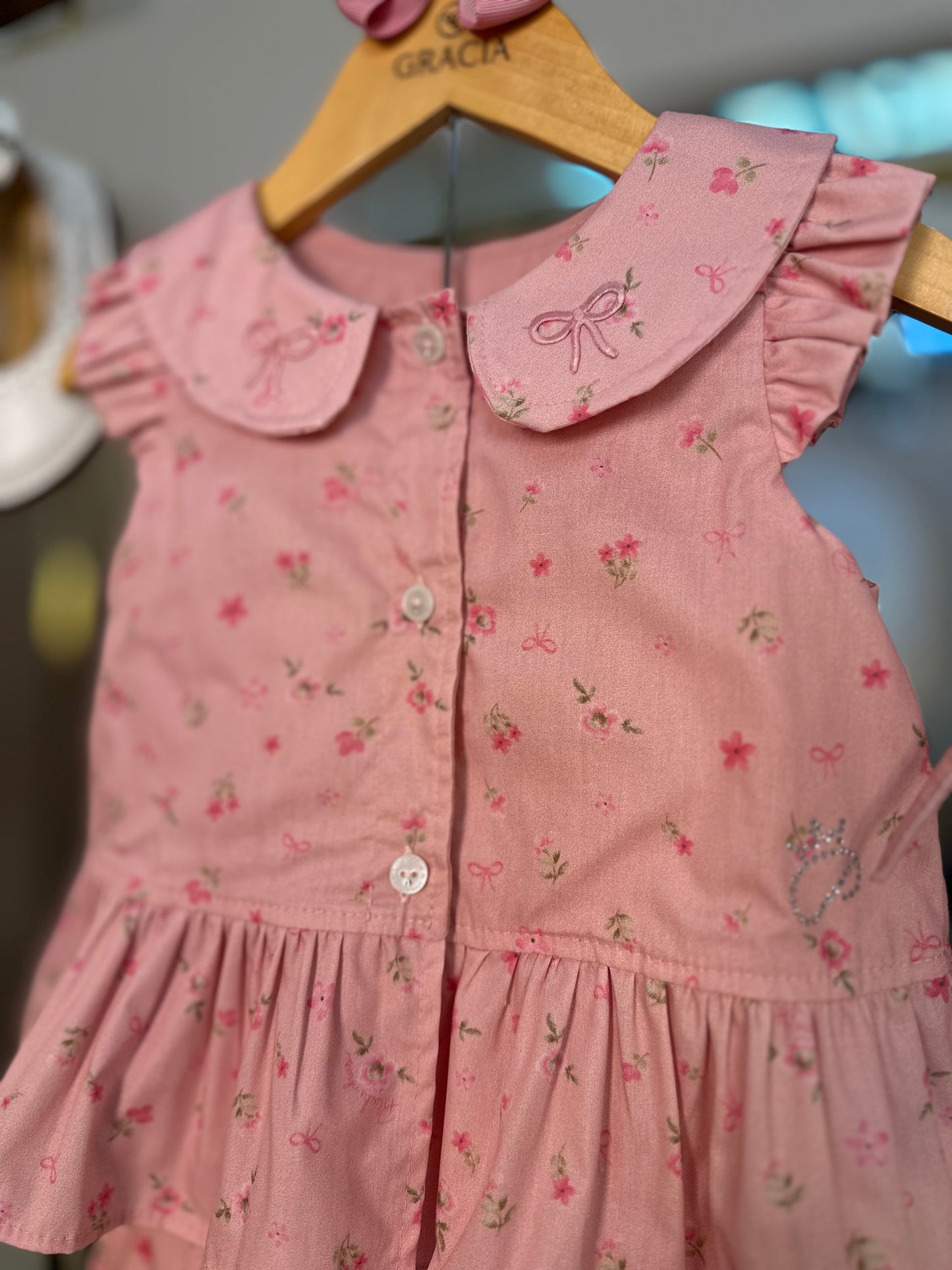 Conjunto Infantil Blusa Peplum e Calça Pantacourt Mini Flores - Pituchinhus