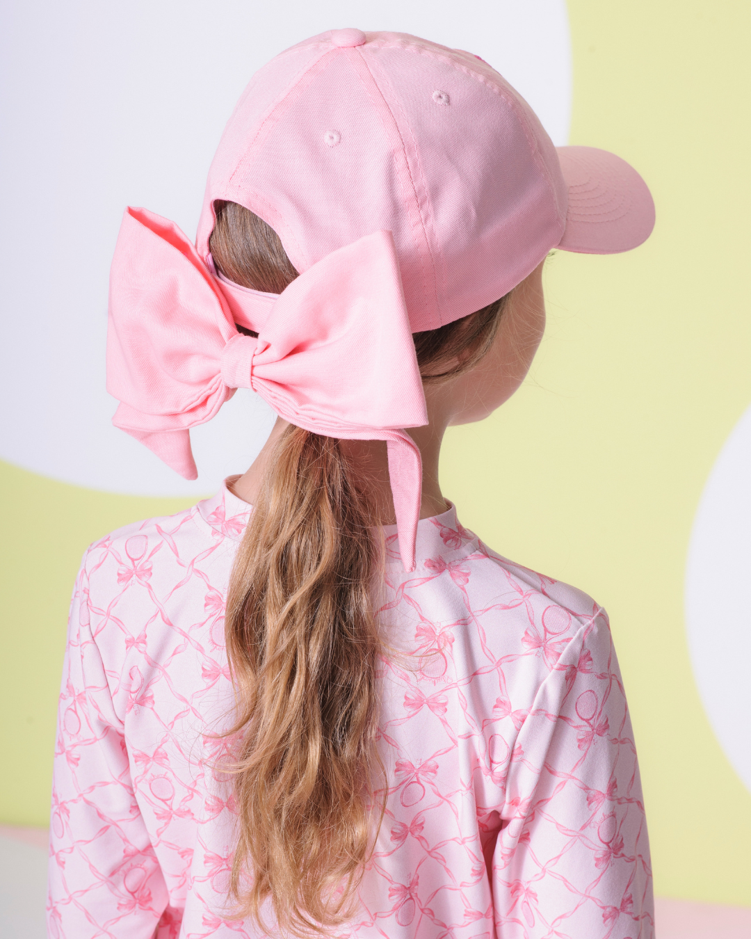 Boné Infantil Bordado Ursa Tenista Laço Puffer - Pituchinhus
