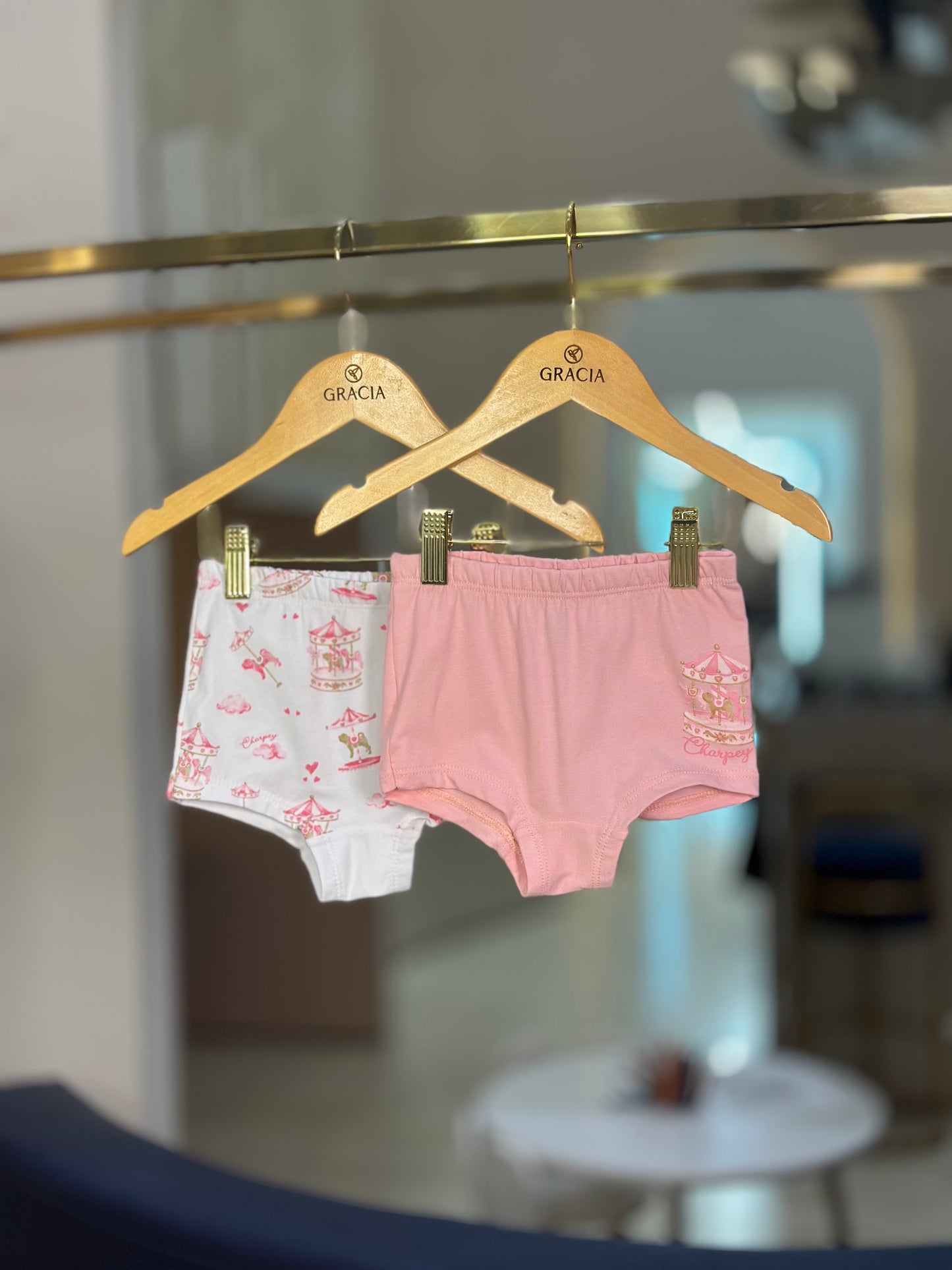 Kit Calcinhas Infantis Rosa e Princess - Charpey