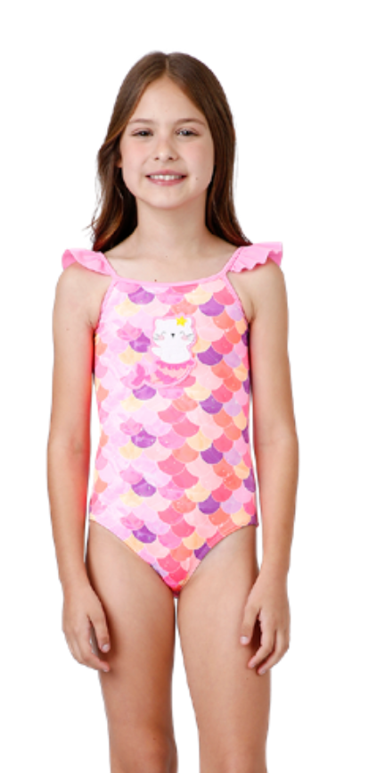 Maiô Infantil Mila Est. Catfish - Siri Kids