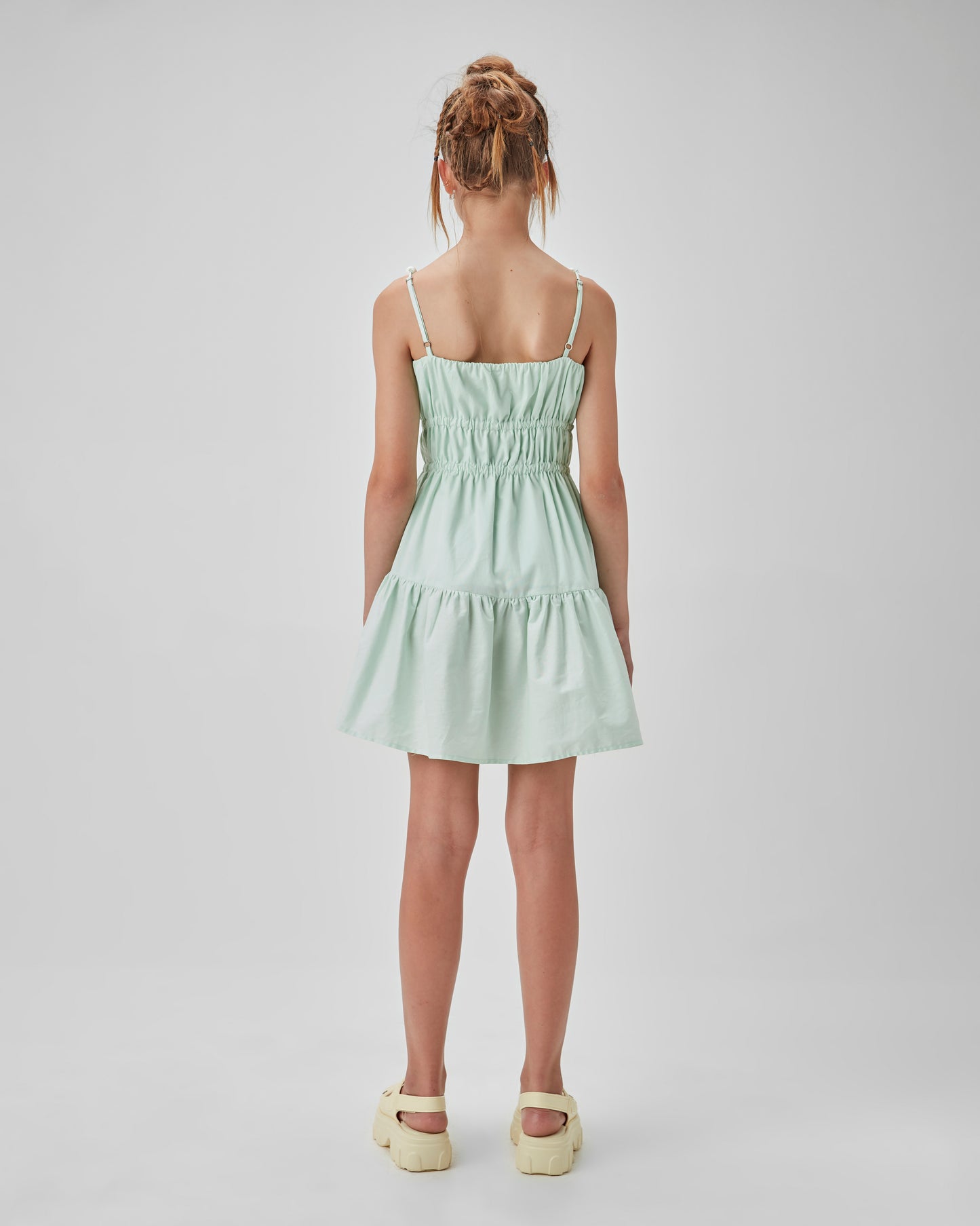 Vestido Teen Alças Bolinhas Bicolor - Two In