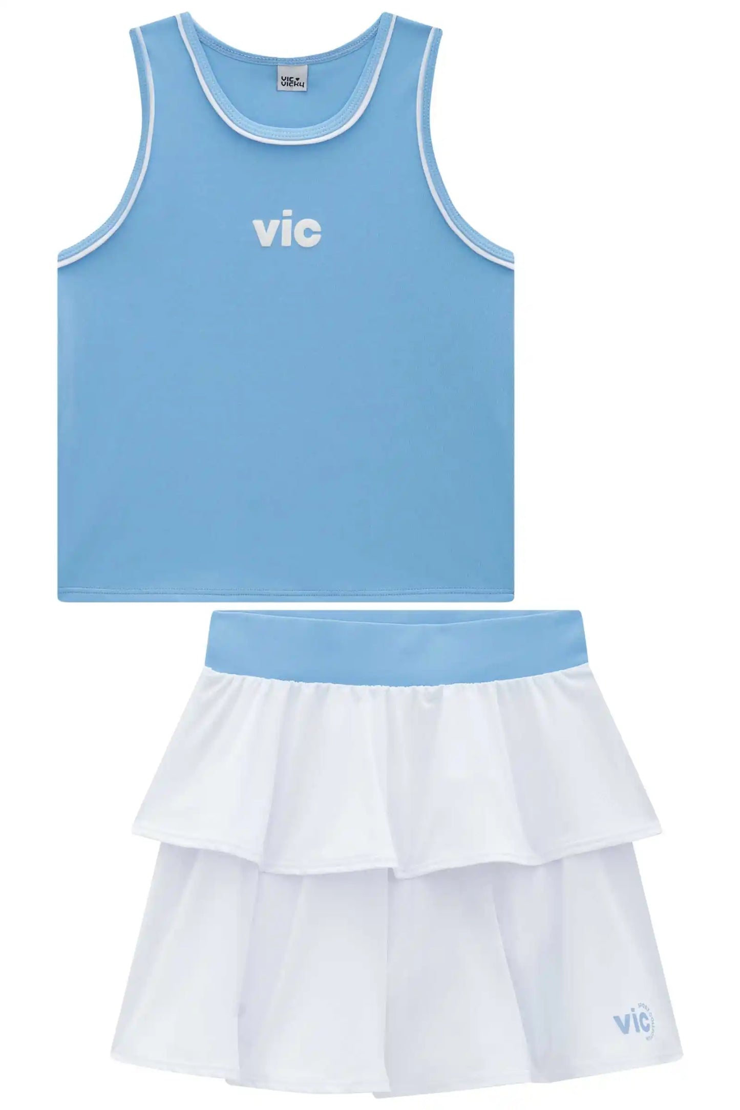 Conjunto Teen Blusa Regata e Saia Yuki - Vic Vick