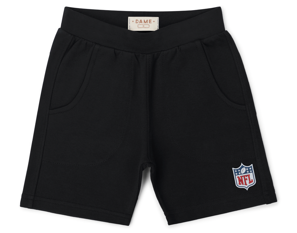 Bermuda Infantil Futebol NFL Preta - Dame