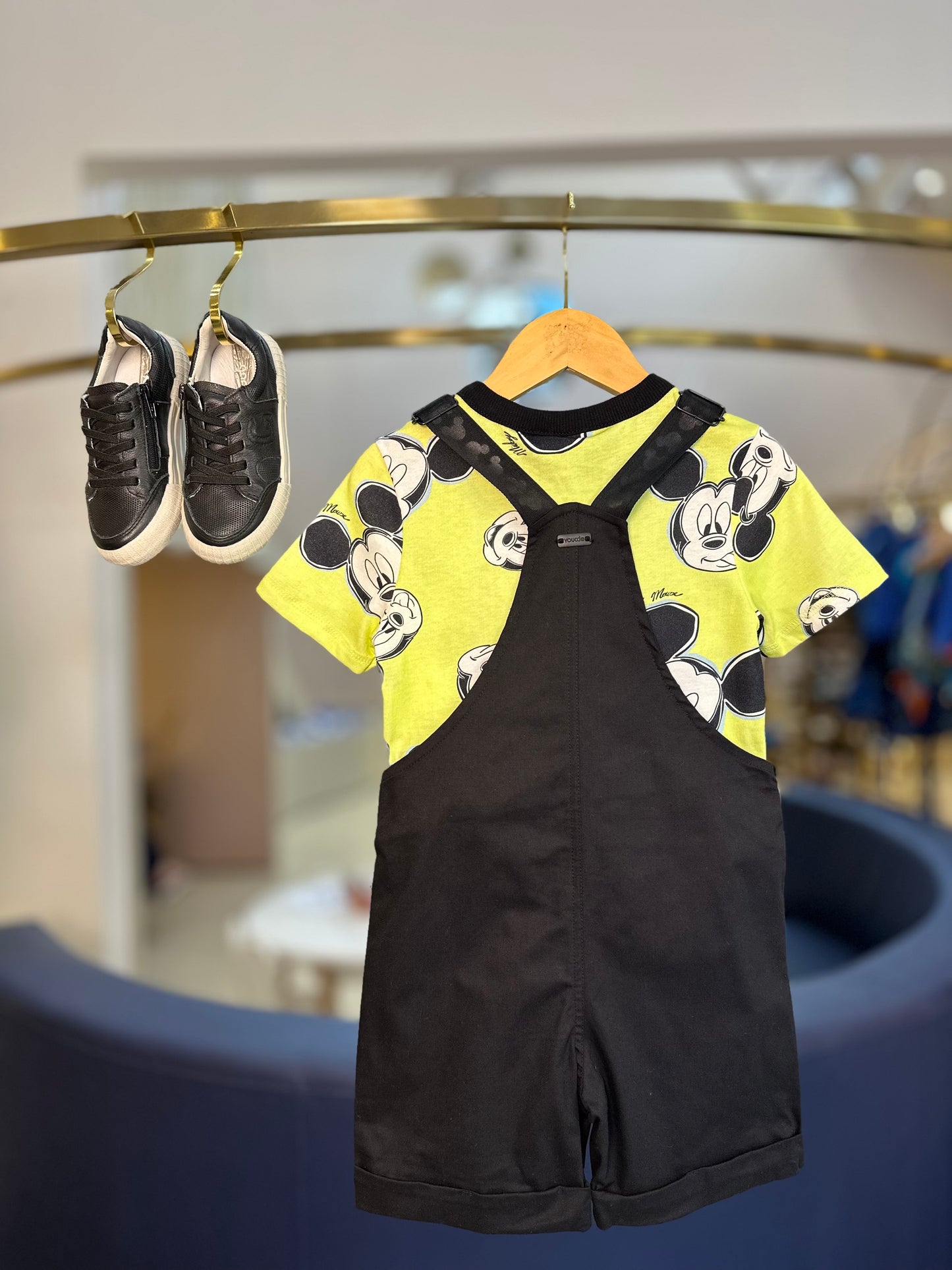Conjunto Infantil Jardineira e T-Shirt Mickey Emoções - Youccie