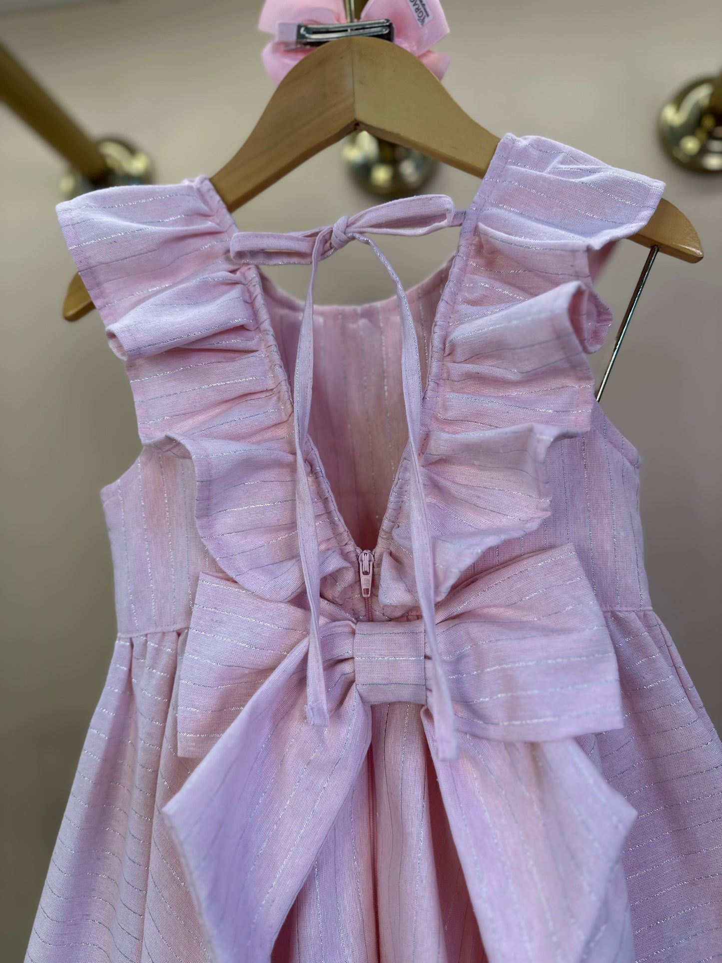 Vestido Infantil Rodado com Golinha Rosa - Luluzinha