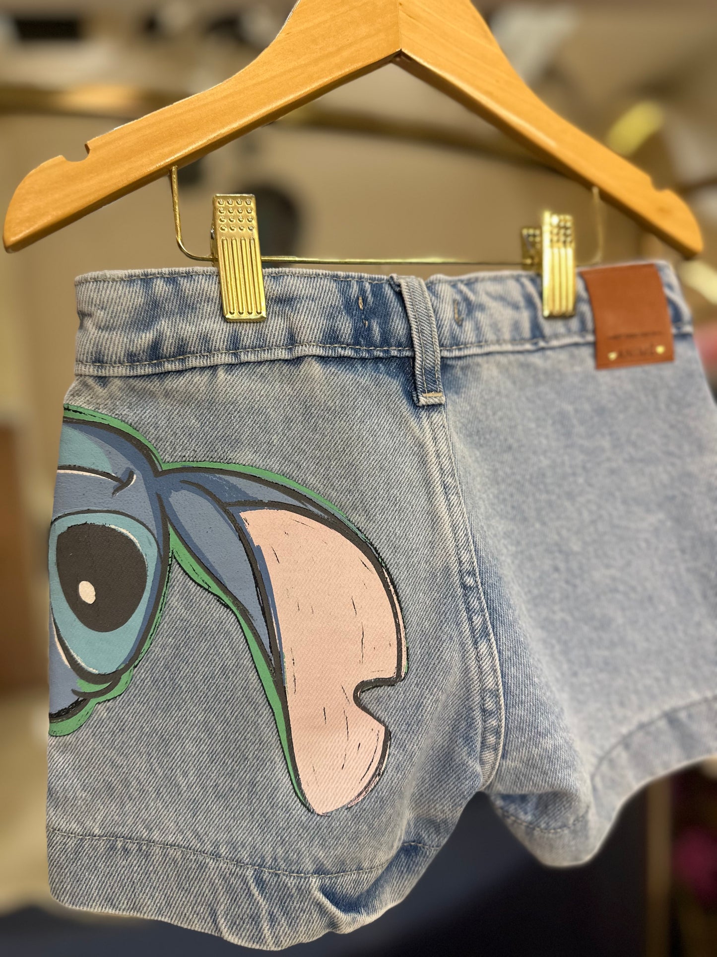Conjunto Infantil Stitch Tshirt e Shorts-saia Jeans - Animê