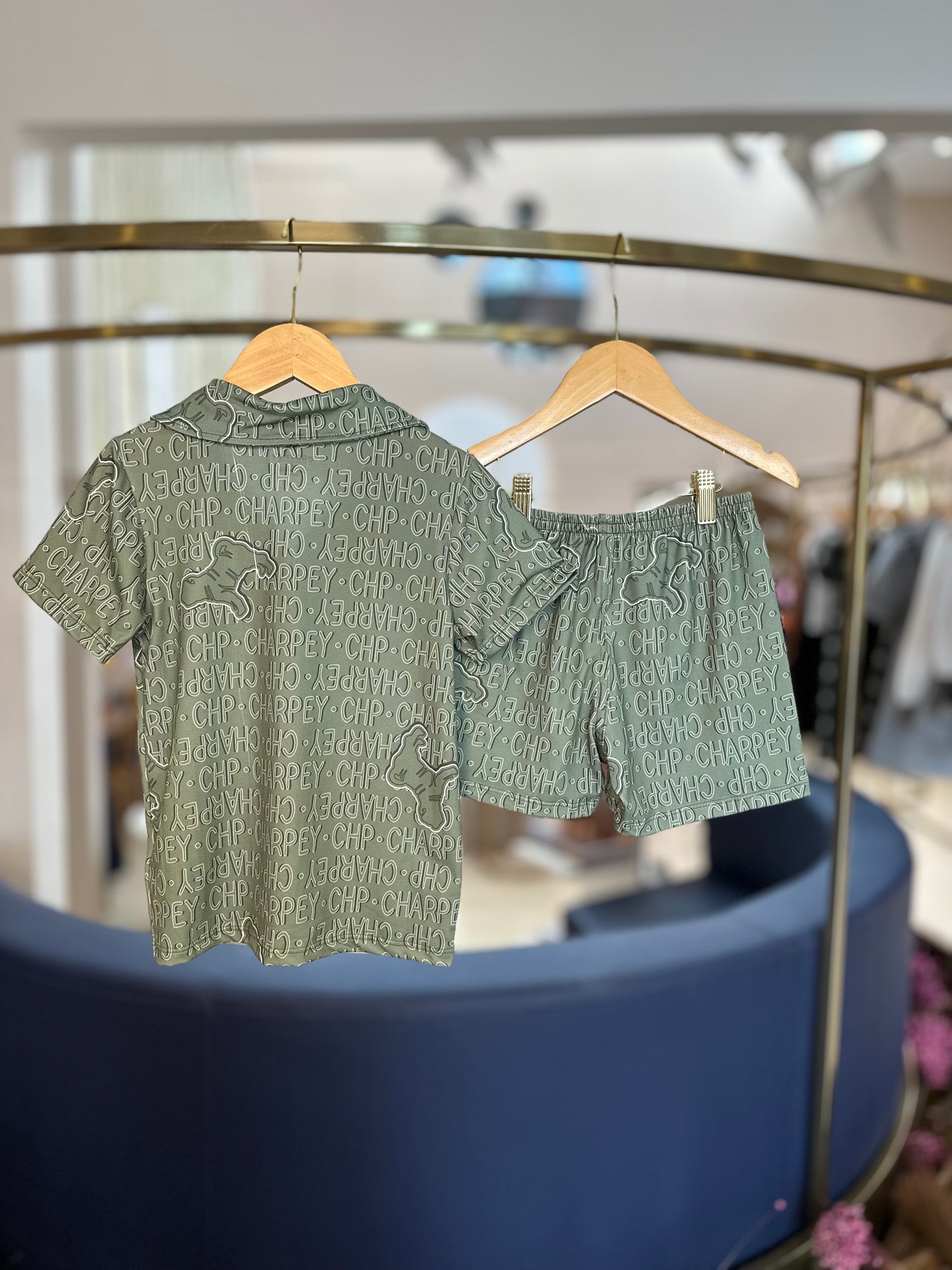 Pijama Infantil Camisa e Shorts Verde - Charpey