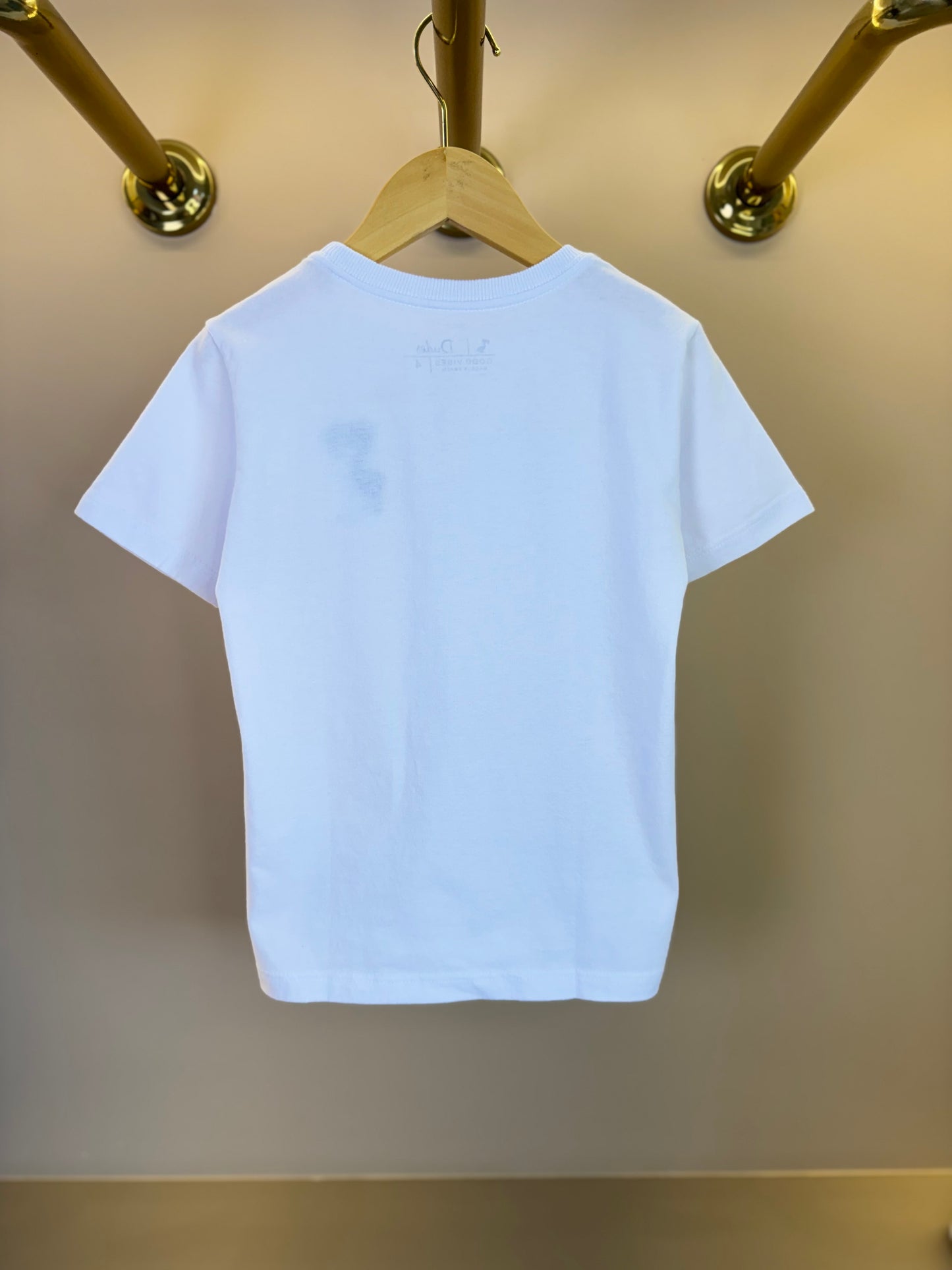 Camiseta Infantil Básica Algodão MC Branca - Dudes