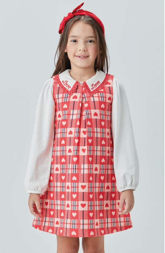 Camisa Infantil de Algodão com Gola LOVE - Beabá