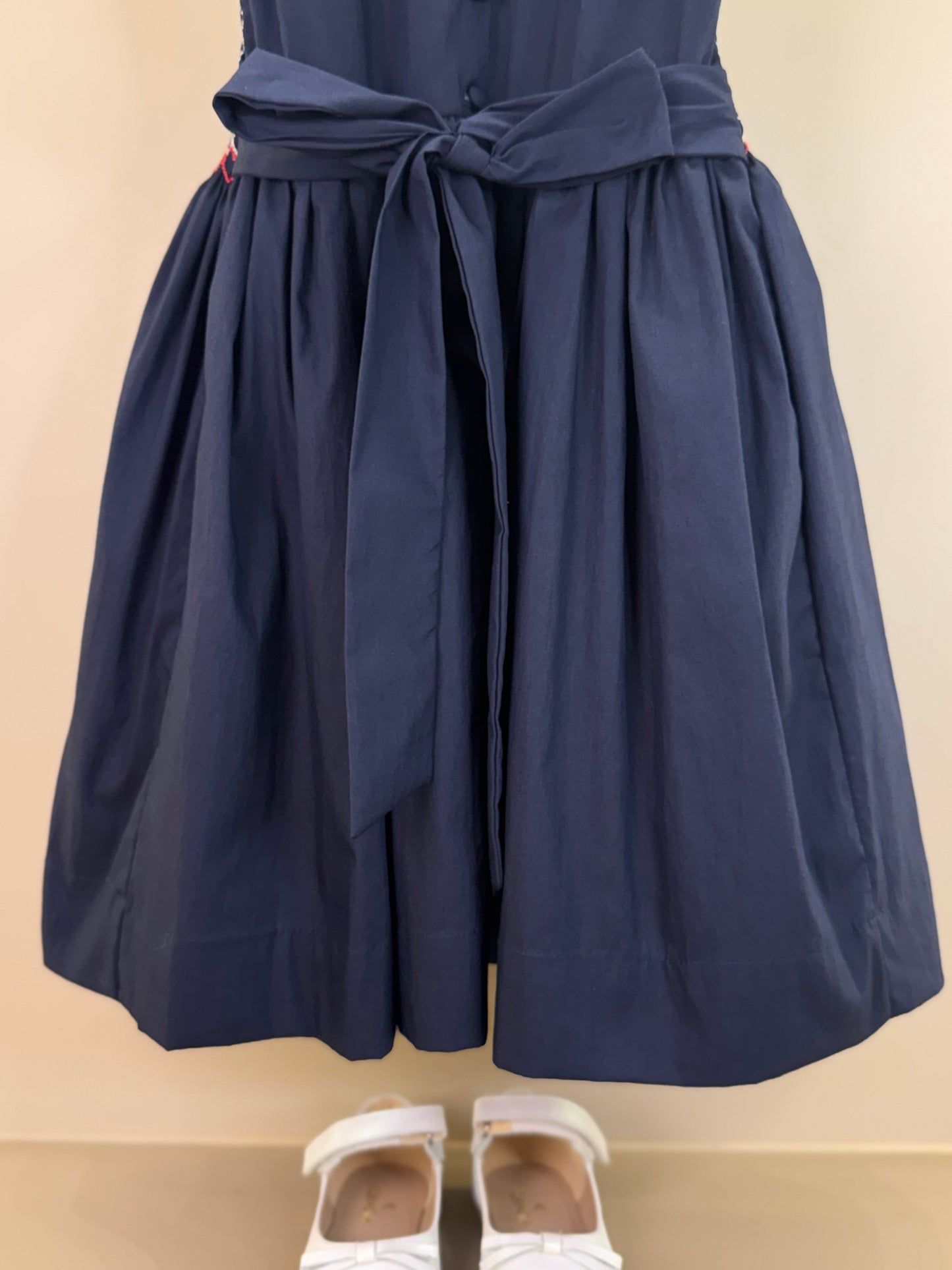 Vestido Infantil Clássico Algodão Ísis Marinho - Gracia