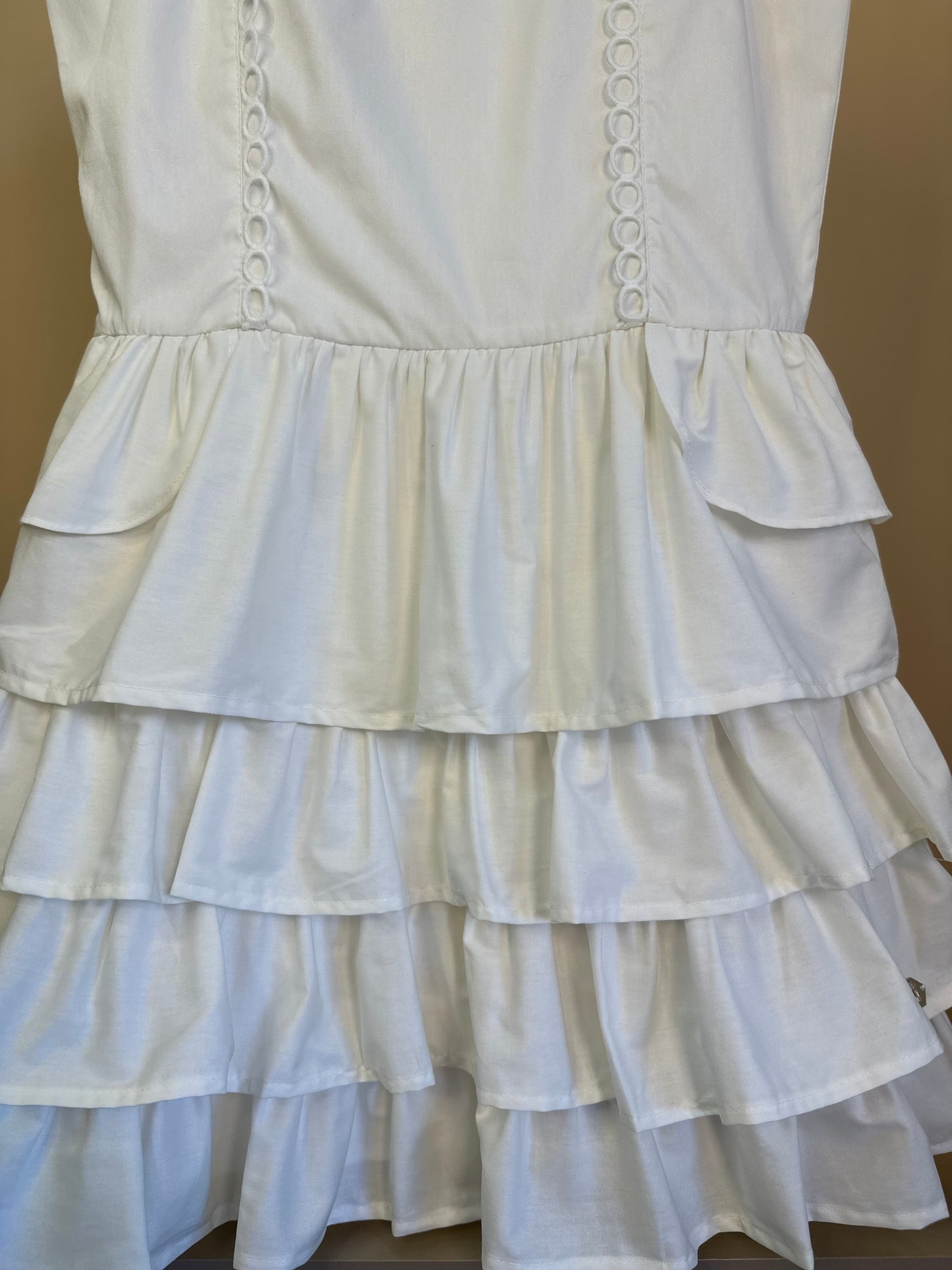 Vestido Teen Camadas Babados Off White - Two In