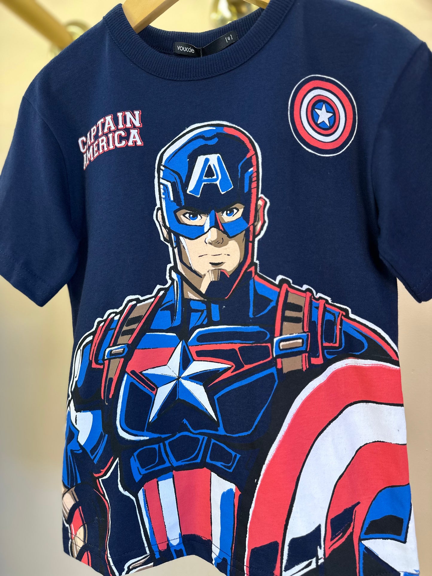 Camiseta Infantil Capitão América Licenciada Marvel - Youccie