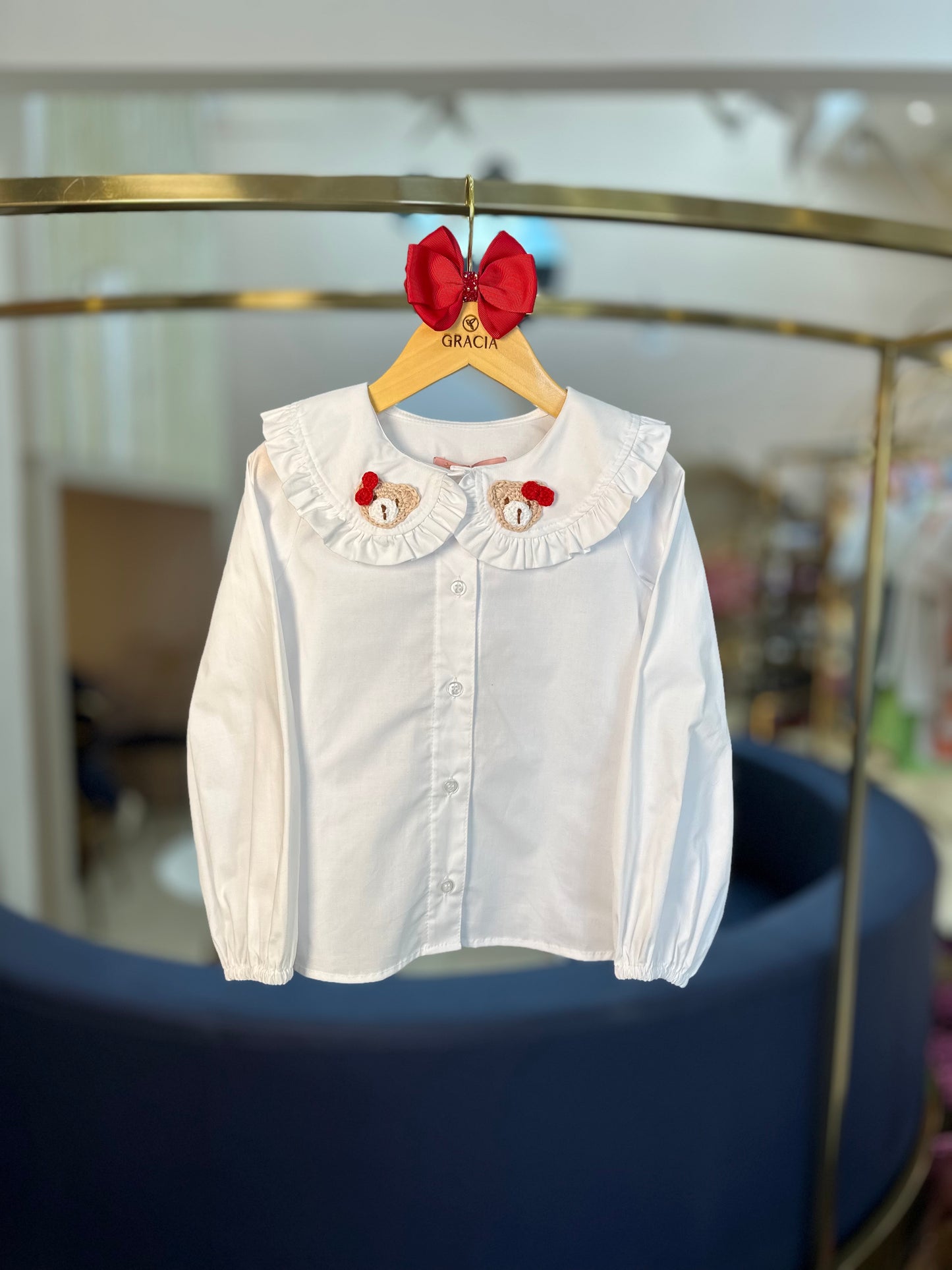 Camisa Infantil Babadinhos Ursas Crochê - Pituchinhus