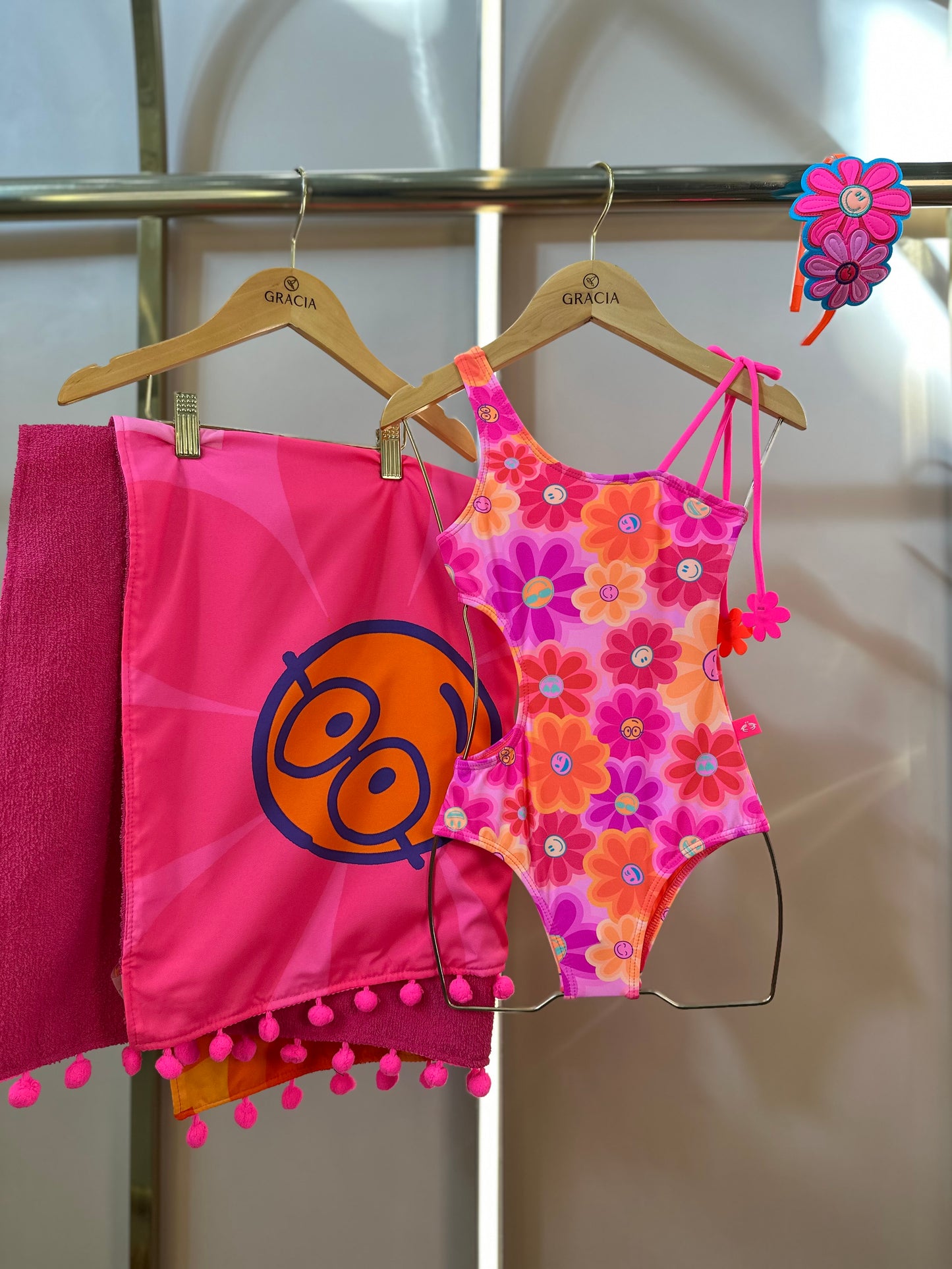 Toalha de Praia Infantil Cristal Happy Flower - Siri Kids
