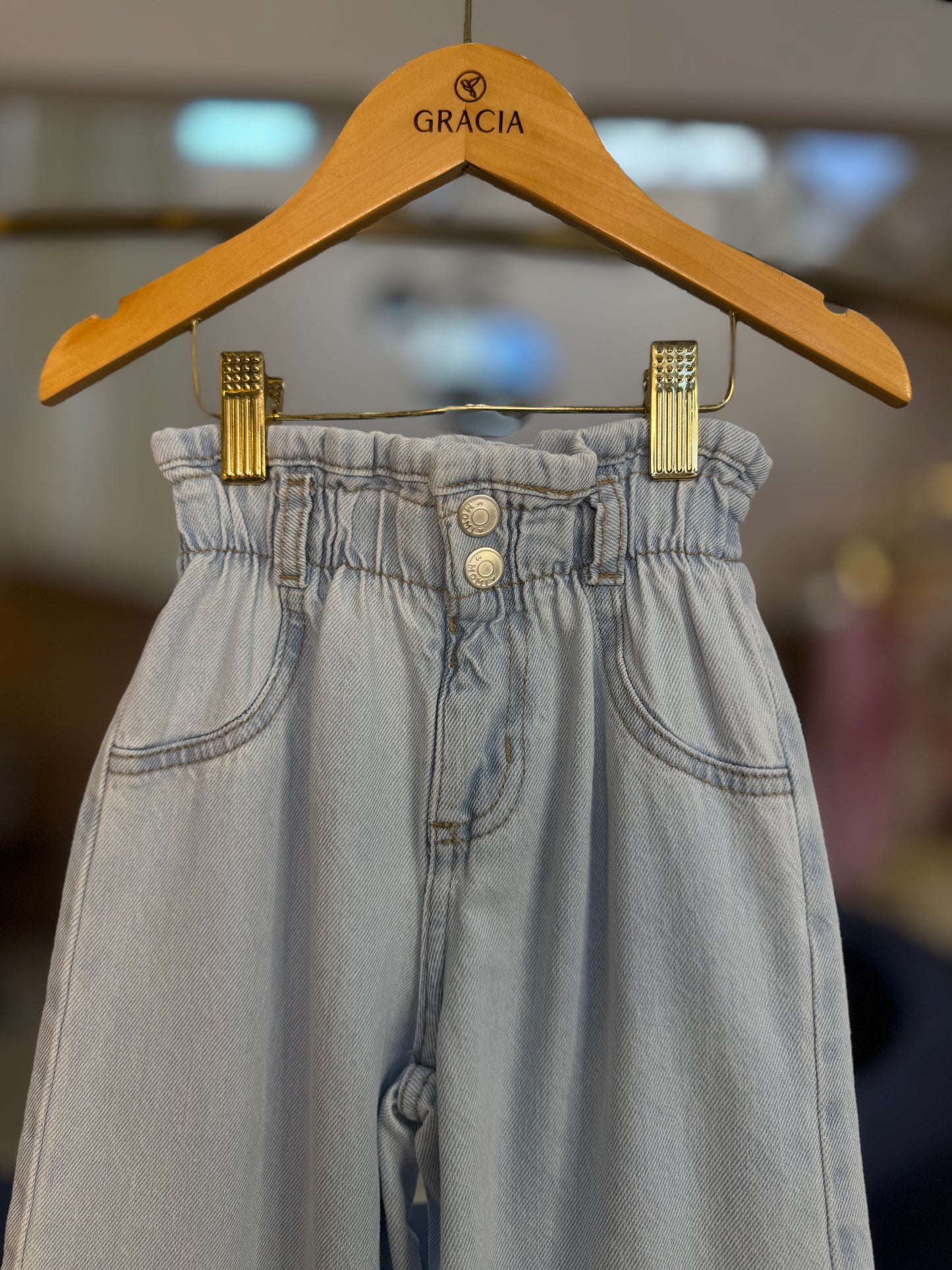 Calça Jeans Infantil Cós Clochard - Momi