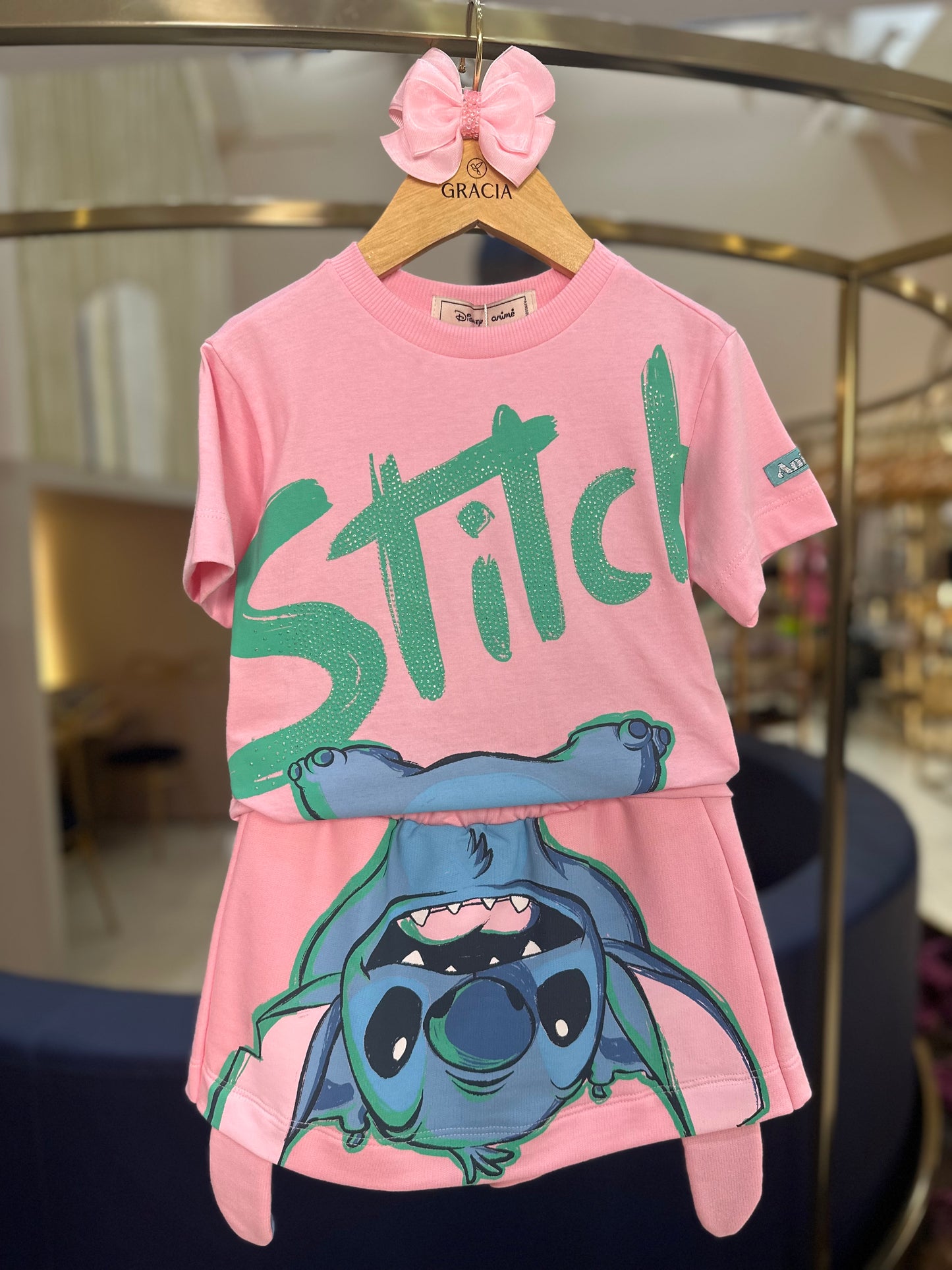 Conjunto Infantil Stitch Blossom - Animê