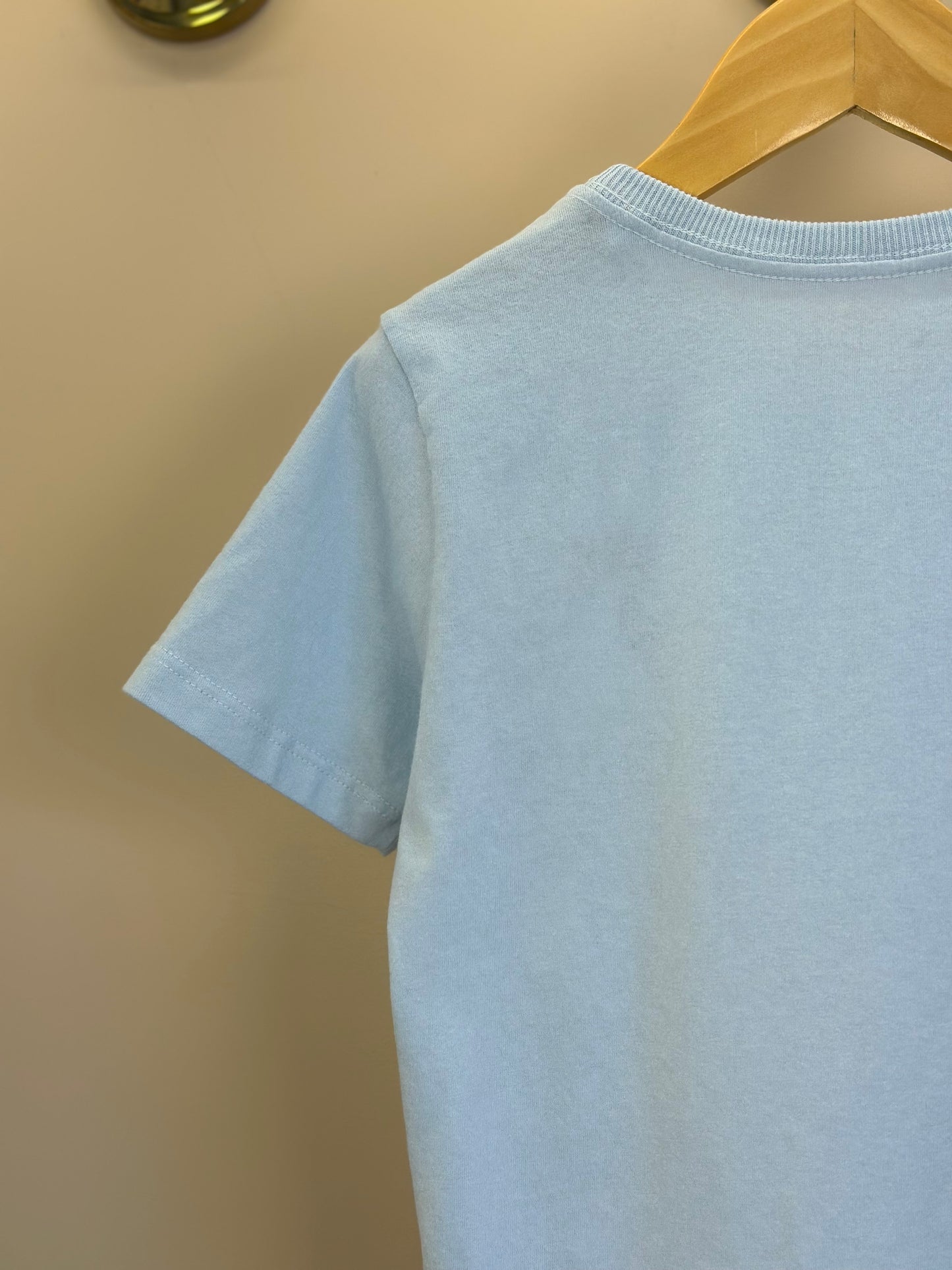 Camiseta Infantil Básica Algodão MC Azul Céu - Dudes