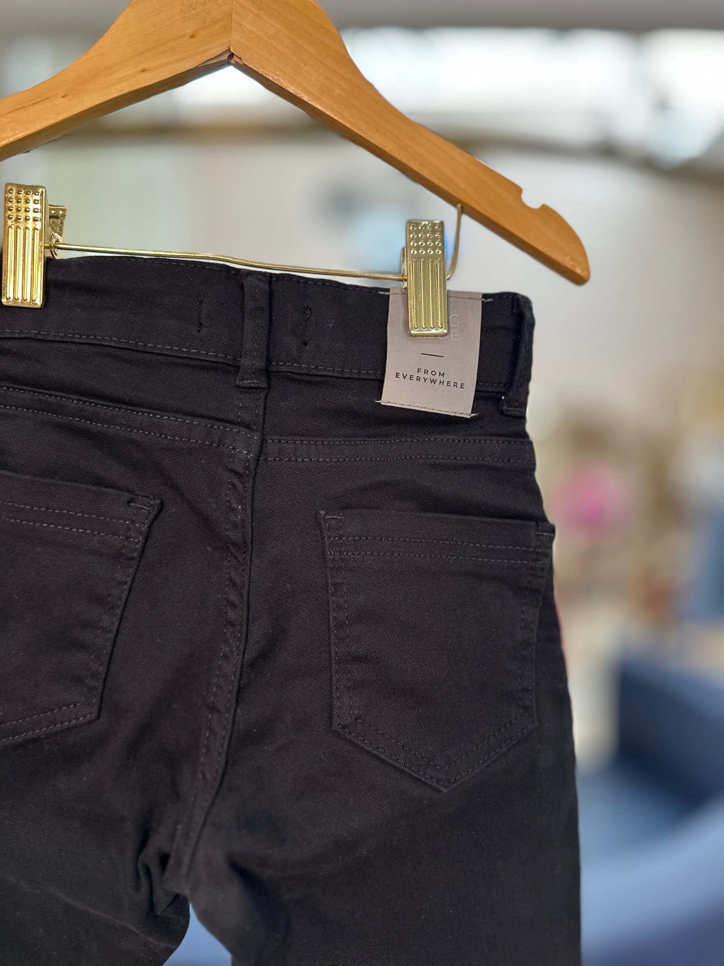 Calça skinny de sarja preta King & Joe Play