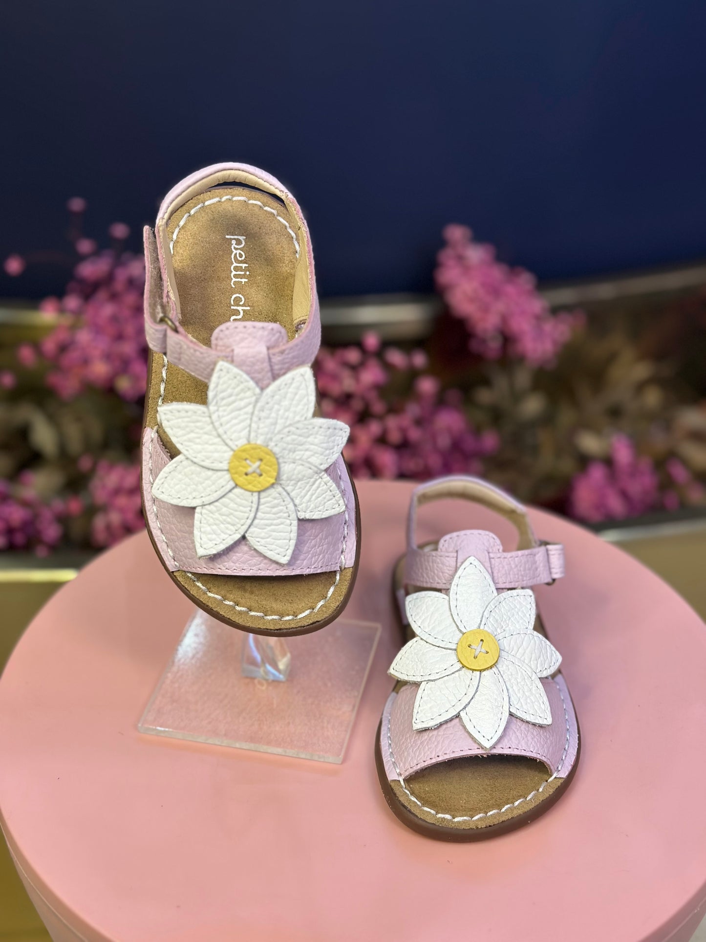 Sandália Infantil Carrossel Lilac/Flor Margarida - Petit Cheval