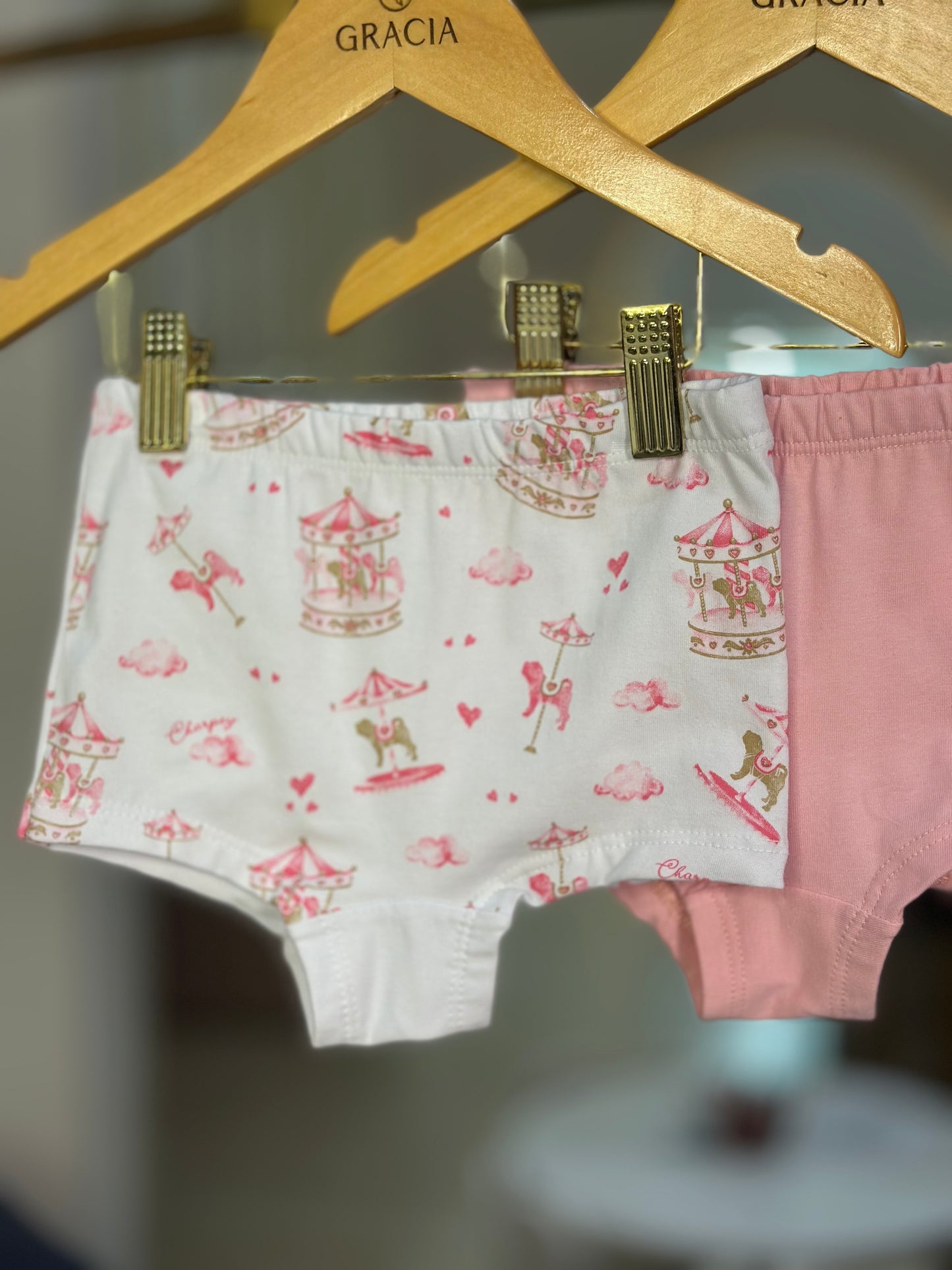 Kit Calcinhas Infantis Rosa e Princess - Charpey