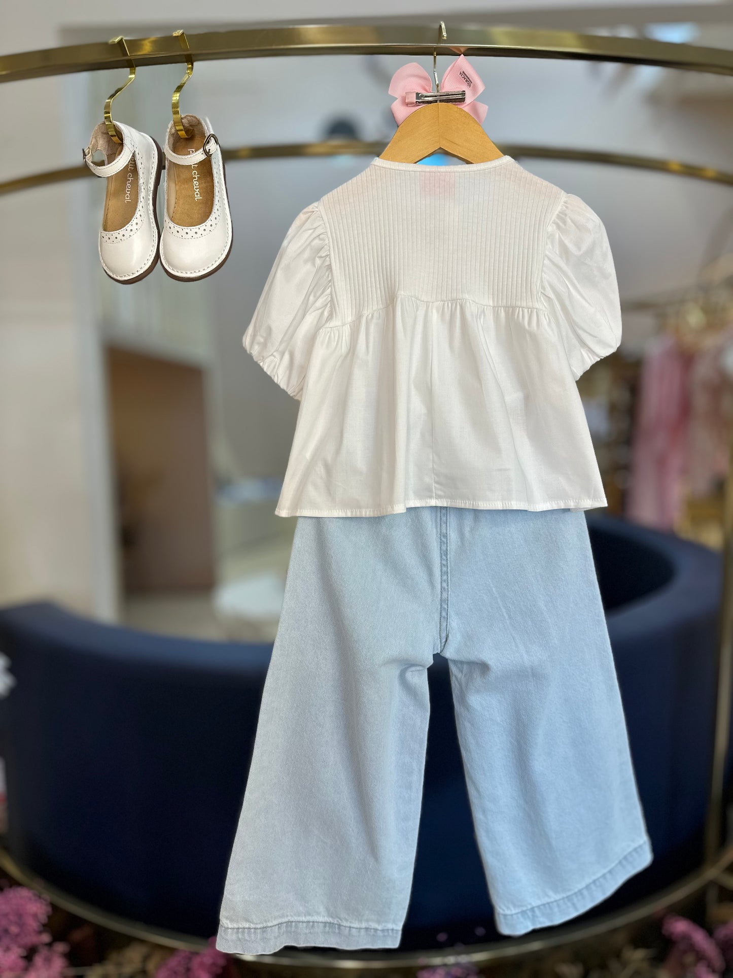 Blusa Infantil Mangas Balonê Off - Momi
