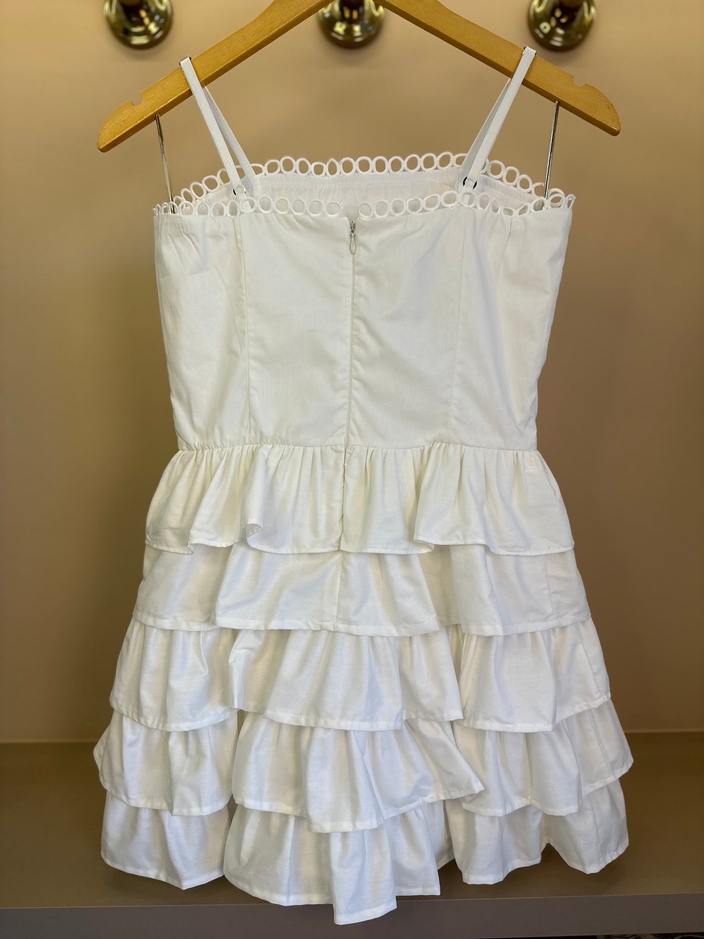 Vestido Teen Camadas Babados Off White - Two In