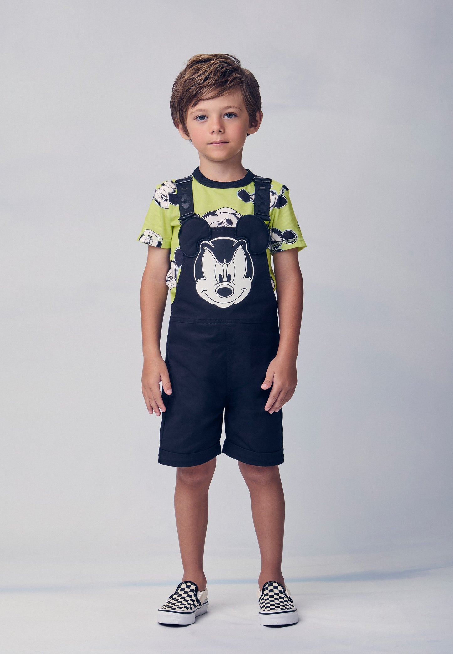 Conjunto Infantil Jardineira e T-Shirt Mickey Emoções - Youccie