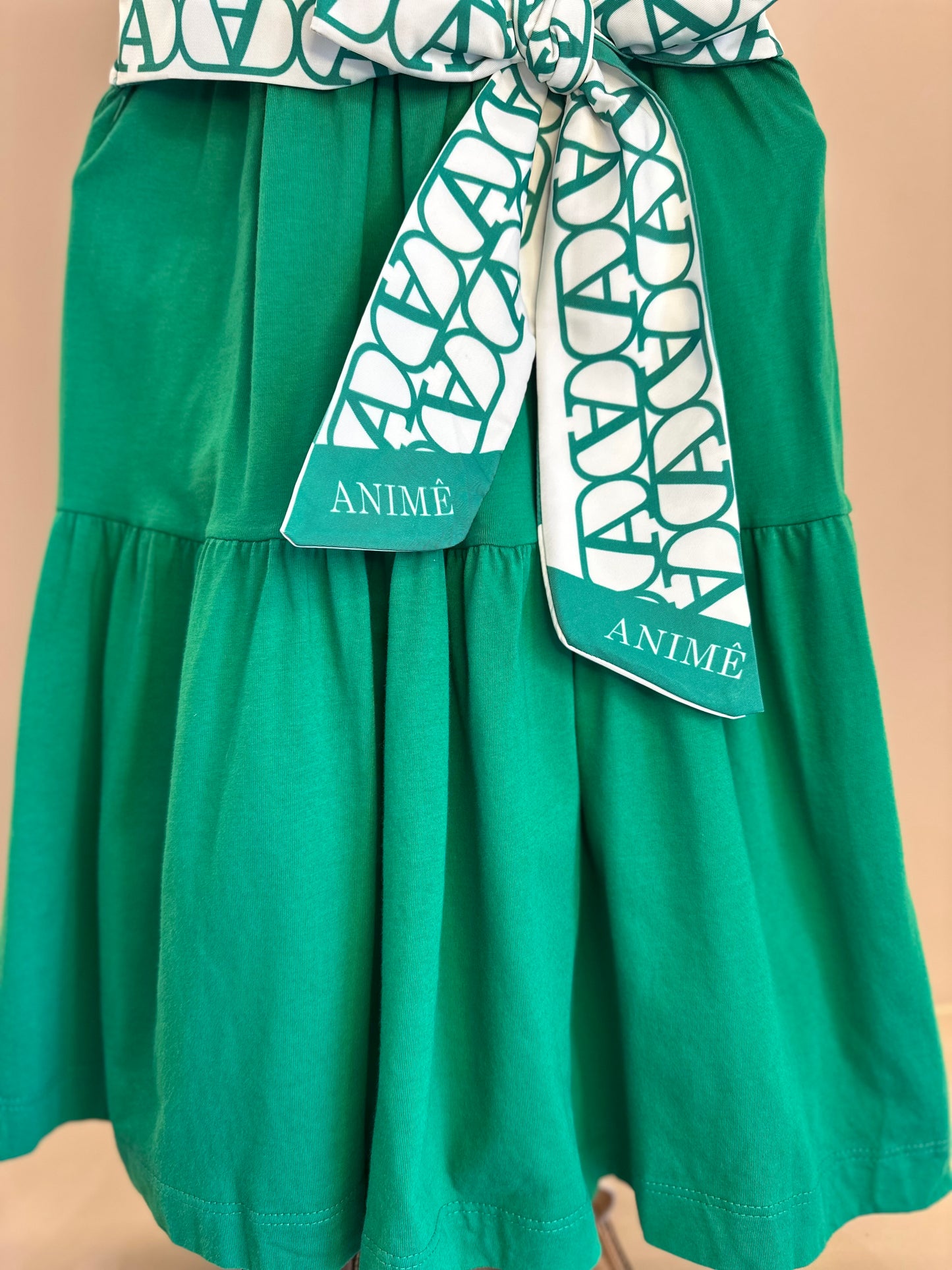 Vestido Infantil Malha com Amarração Laço - Animê