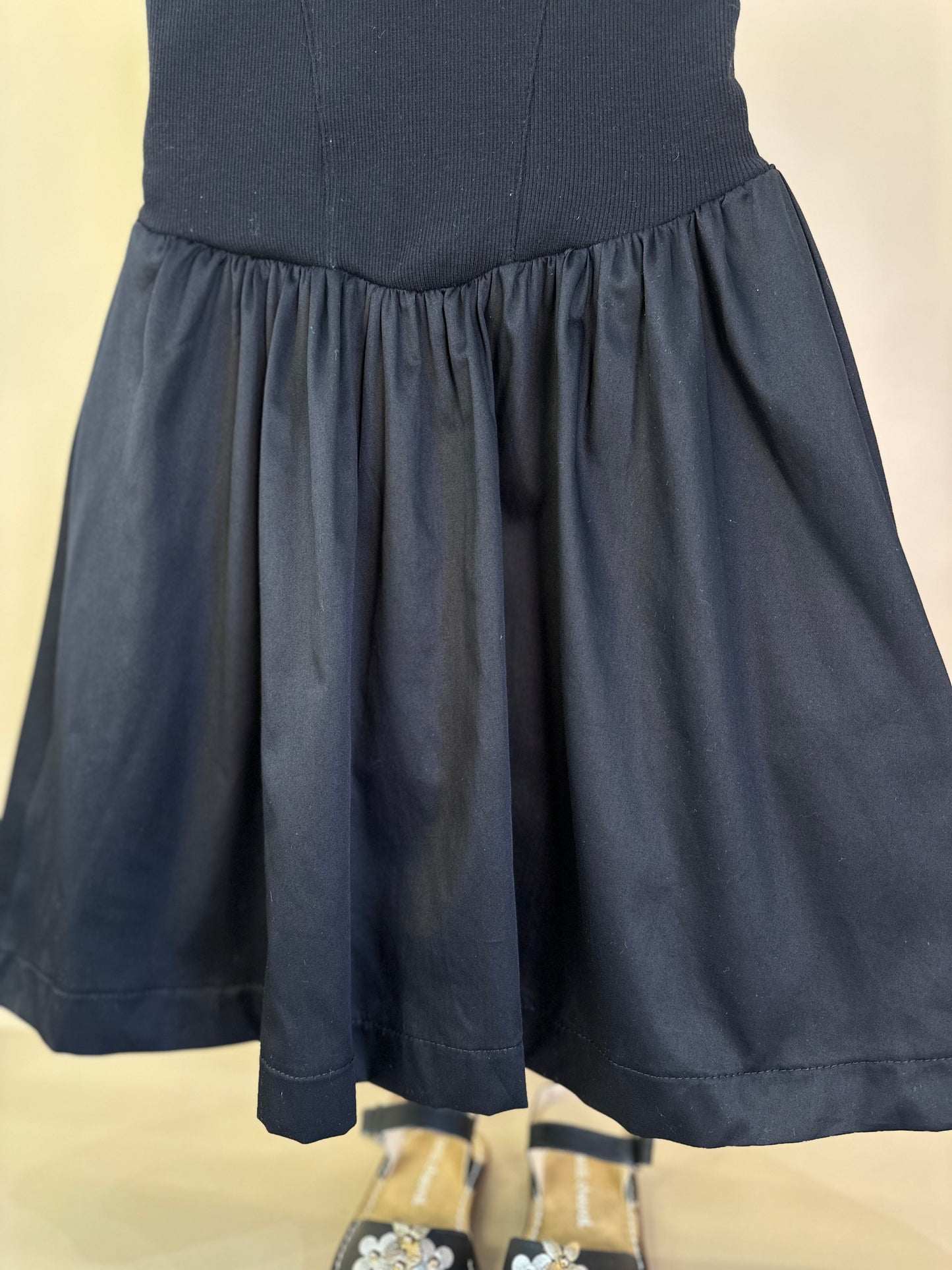 Vestido Infantil Corsele Saia Rodada Preto - Petit Cherie
