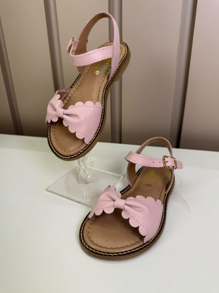 Sandália Infantil Couro Maria Luisa Rosa - Gracia