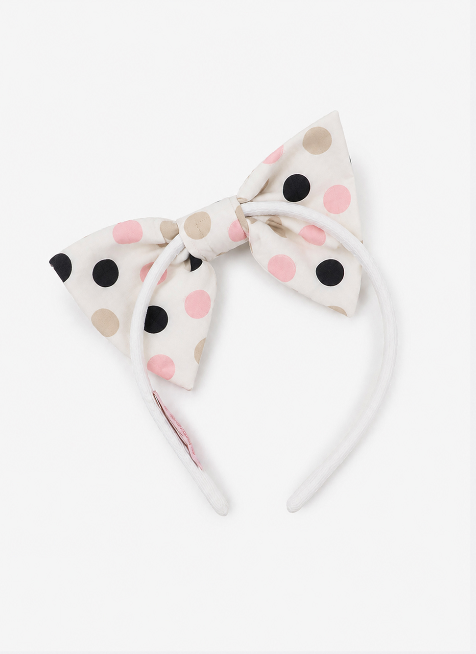 Tiara Infantil Laço Algodão Maxxi Poá - Pituchinhus