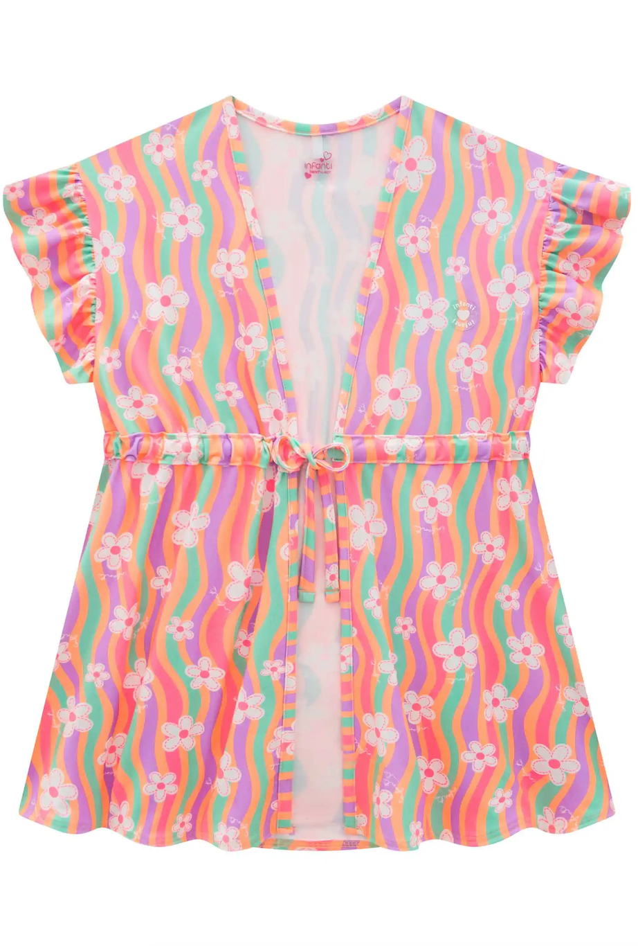 Saída de Praia Infantil em Malha UV Dry Estampada - Infanti