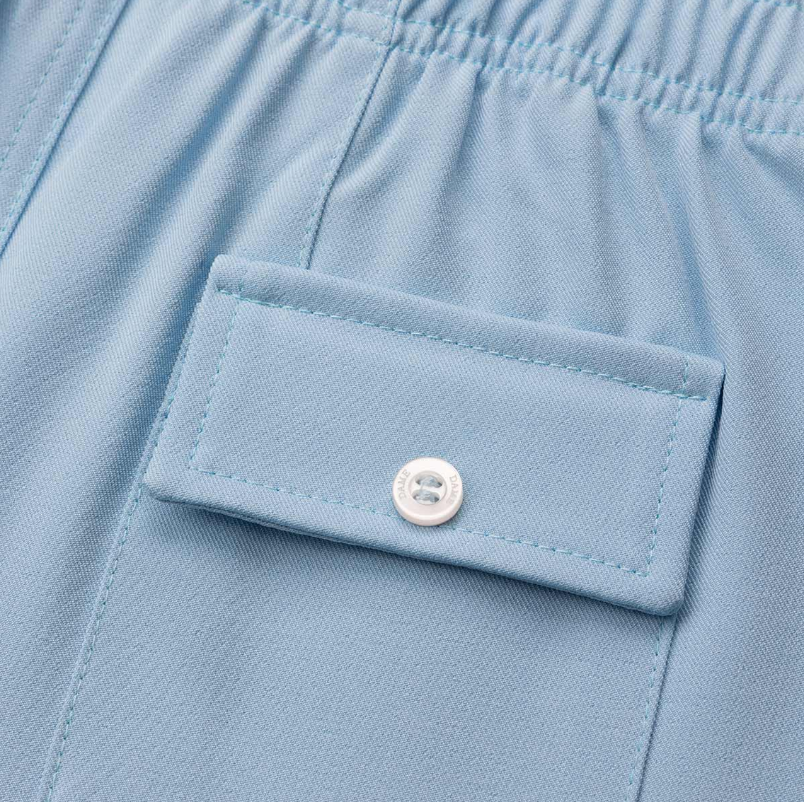 Bermuda Infantil Alfaiataria Azul com Cós Elástico e Bolsos – Dame