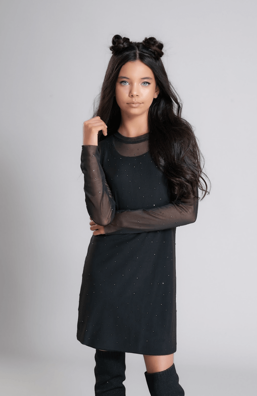 Vestido Tule Cristais Perfumaria - Gracia