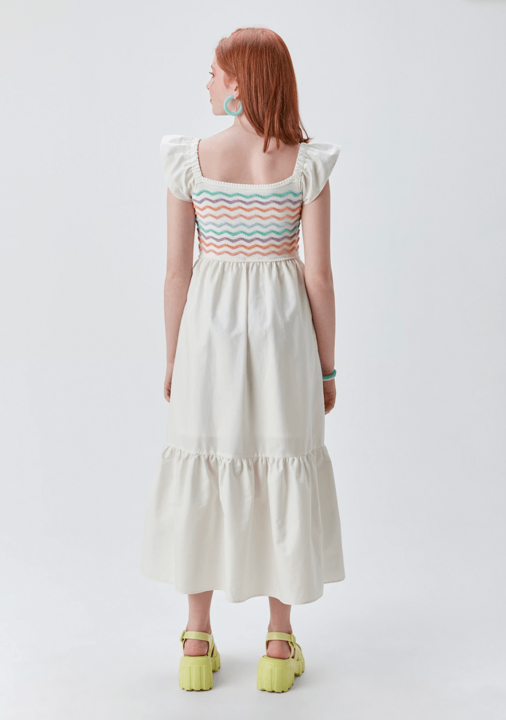 Vestido Midi Tricot e Tricoline Two In - Gracia
