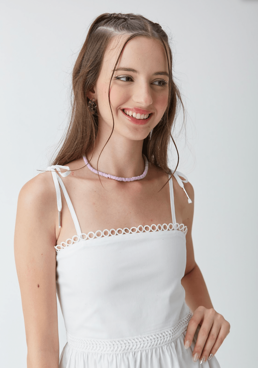 Vestido Tricoline com Renda Two In - Gracia