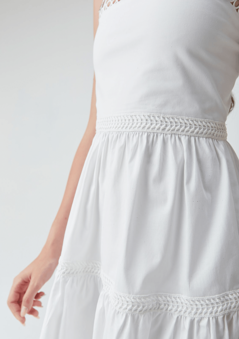 Vestido Tricoline com Renda Two In - Gracia